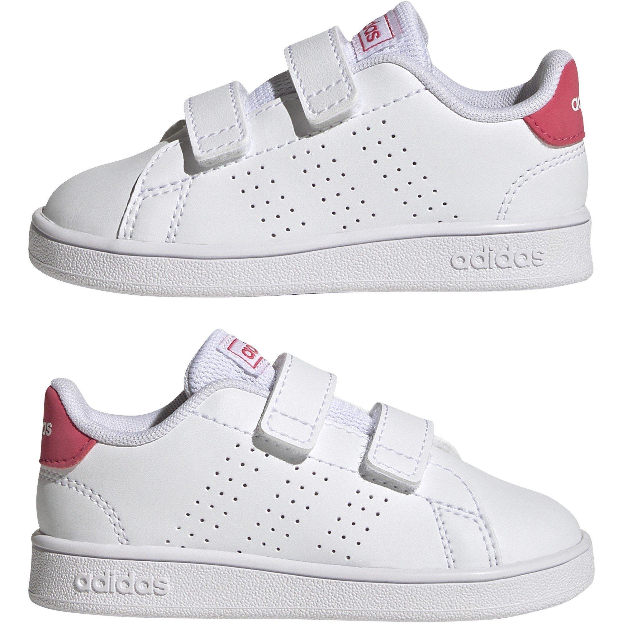 Weiß/Rosa - adidas - Advantage Infant Girls Trainers - 9