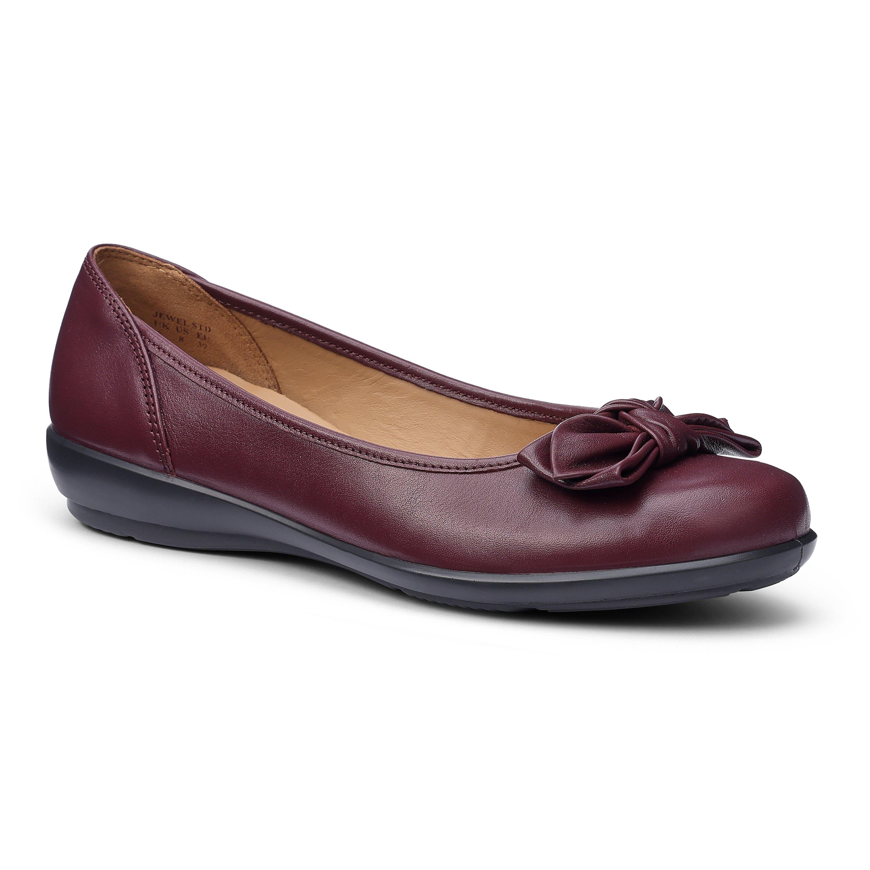 Maroon - Hotter - Jewel Standard Fit Ballerina Pumps - 2