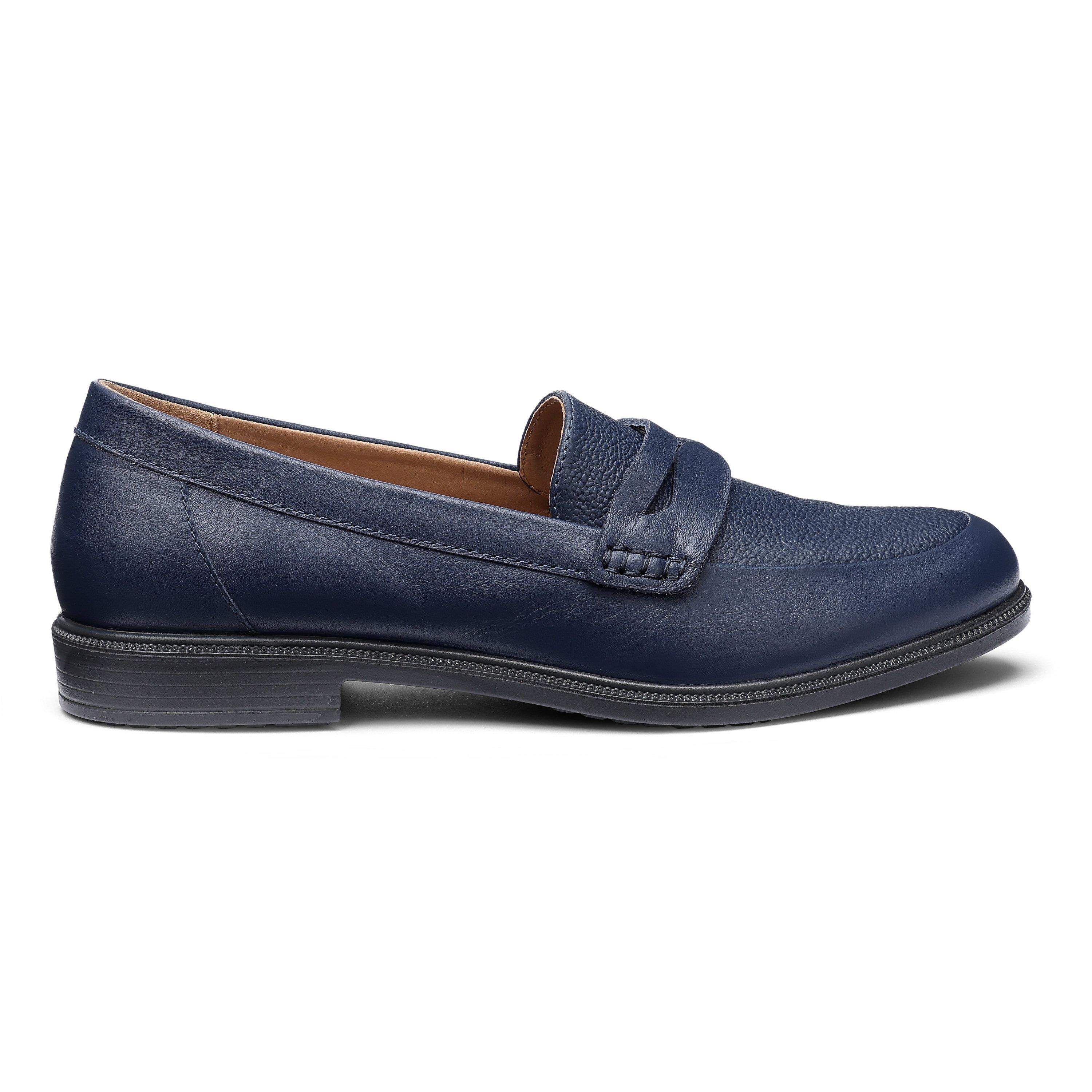 French Navy - Hotter - Dorset Wide Fit Loafers - 1