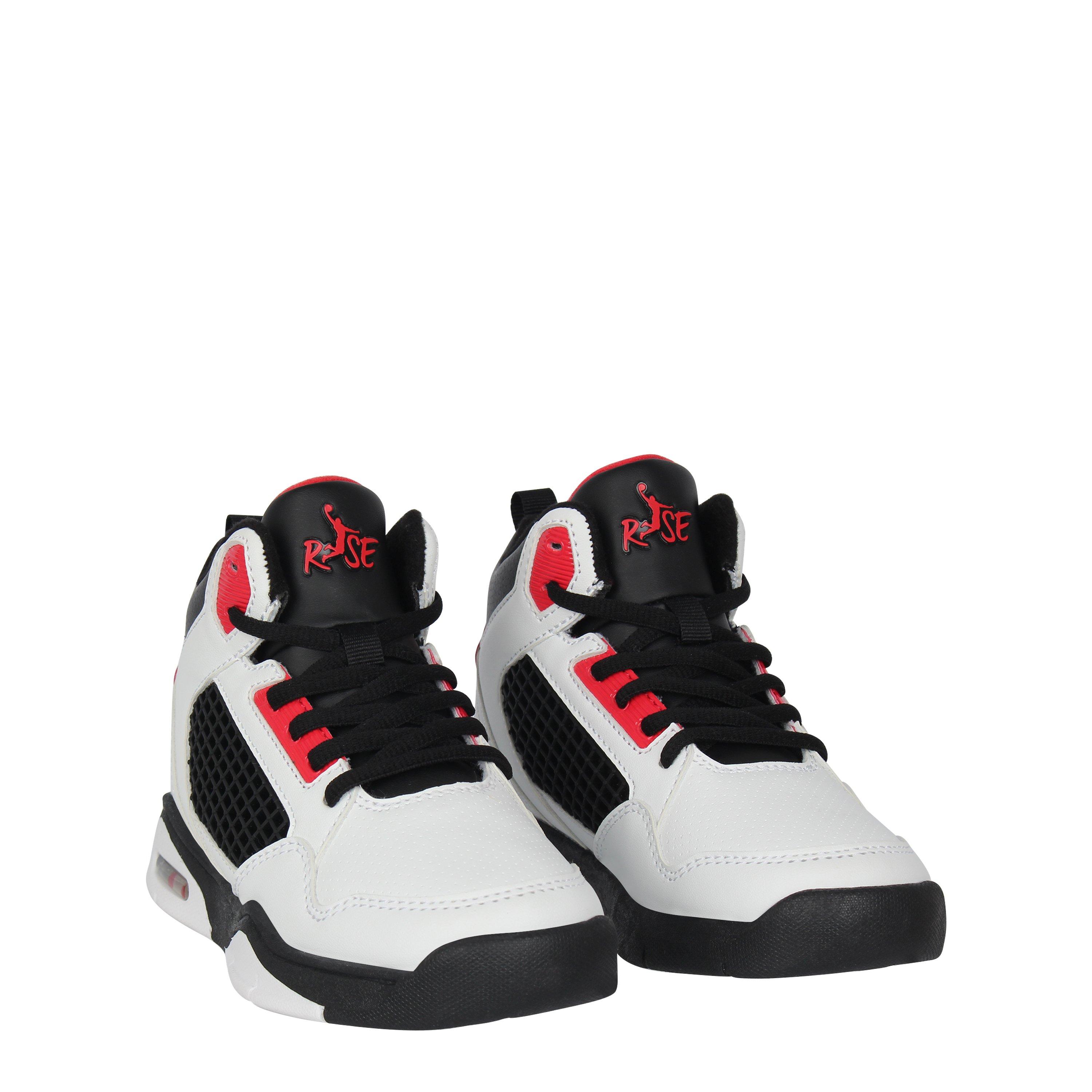 Weiß/Schwarz/Rot - Rise - Reverse Basketball Trainers Childrens - 3
