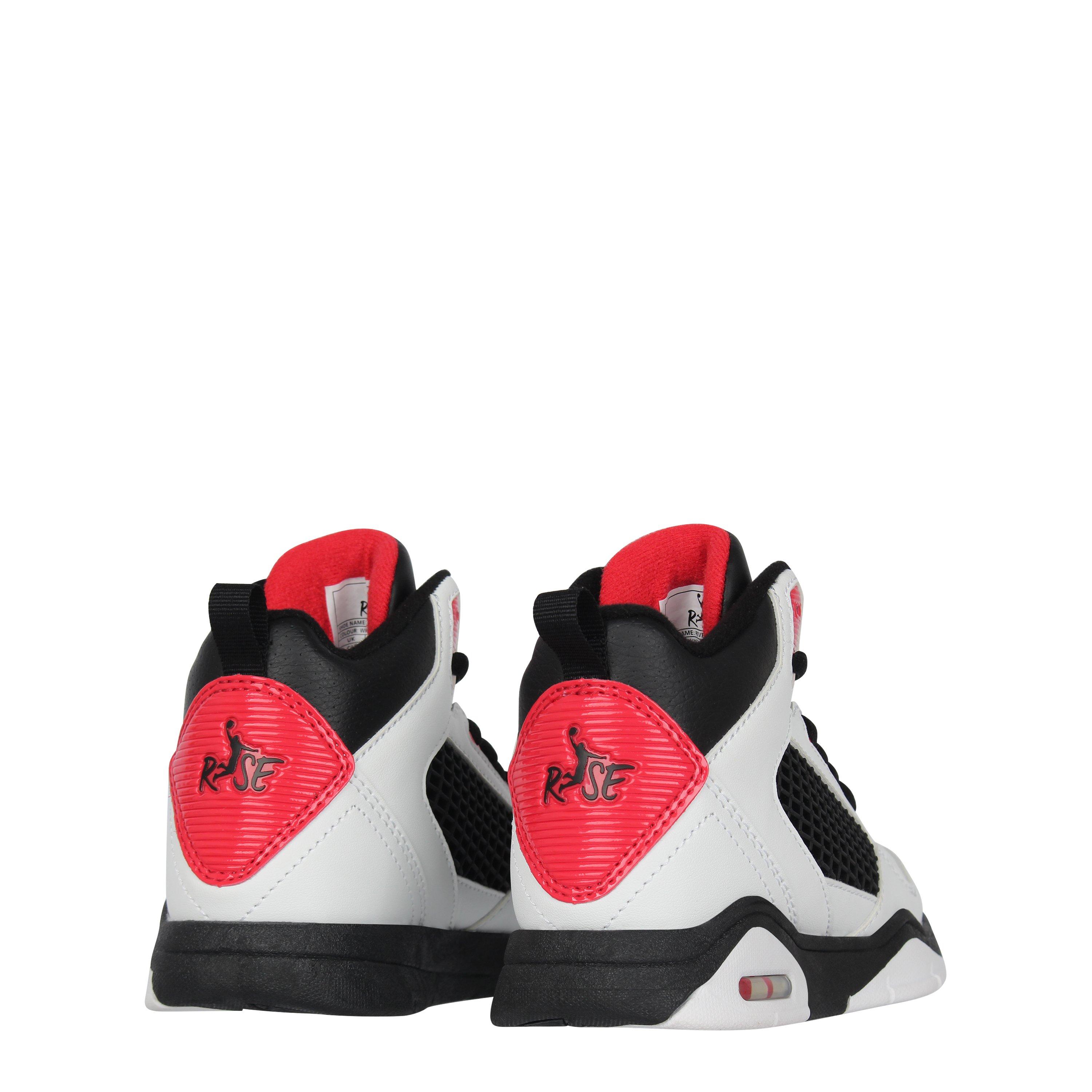 Weiß/Schwarz/Rot - Rise - Reverse Basketball Trainers Childrens - 4