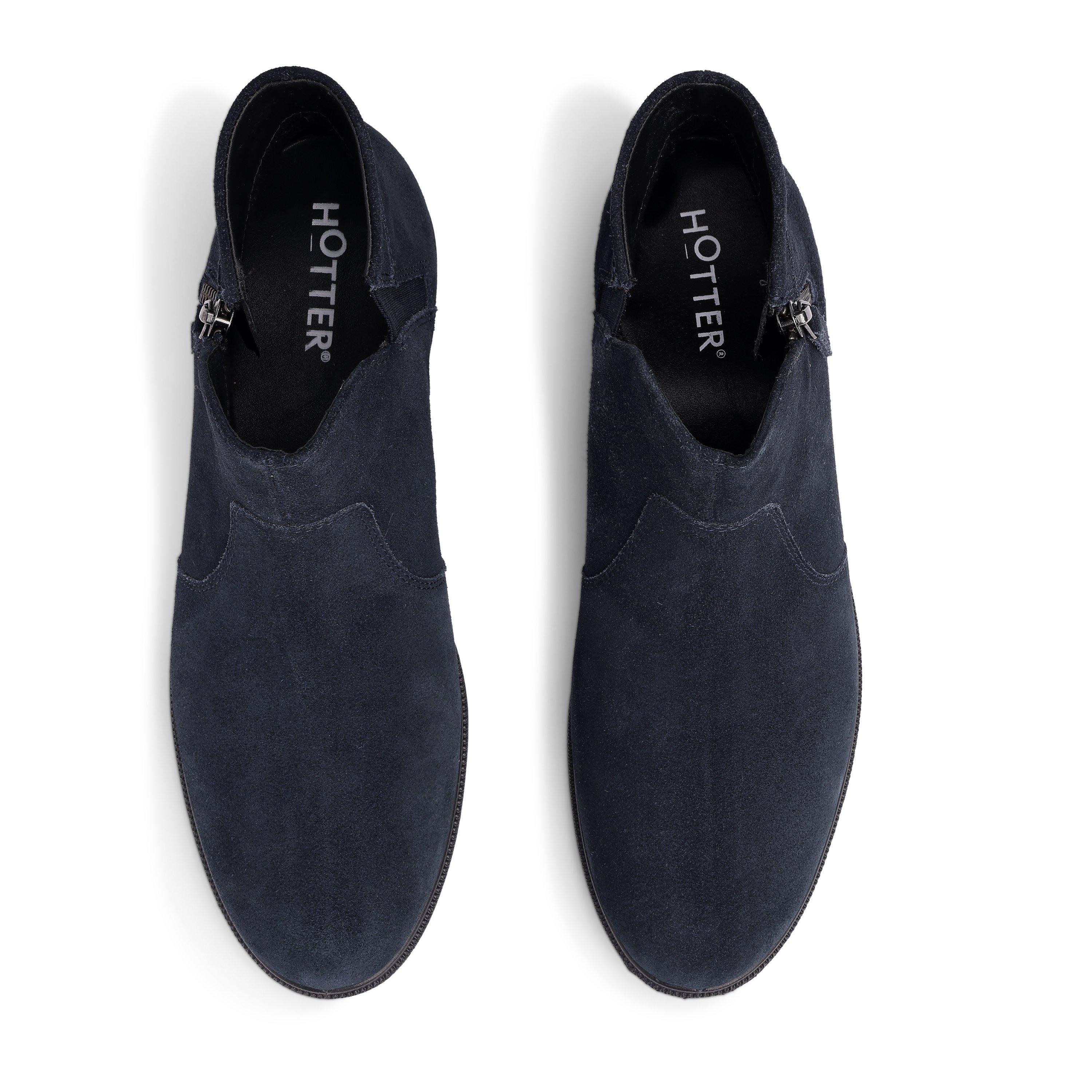Navy - Hotter - Ludlow Wide Fit Ankle Boots - 3