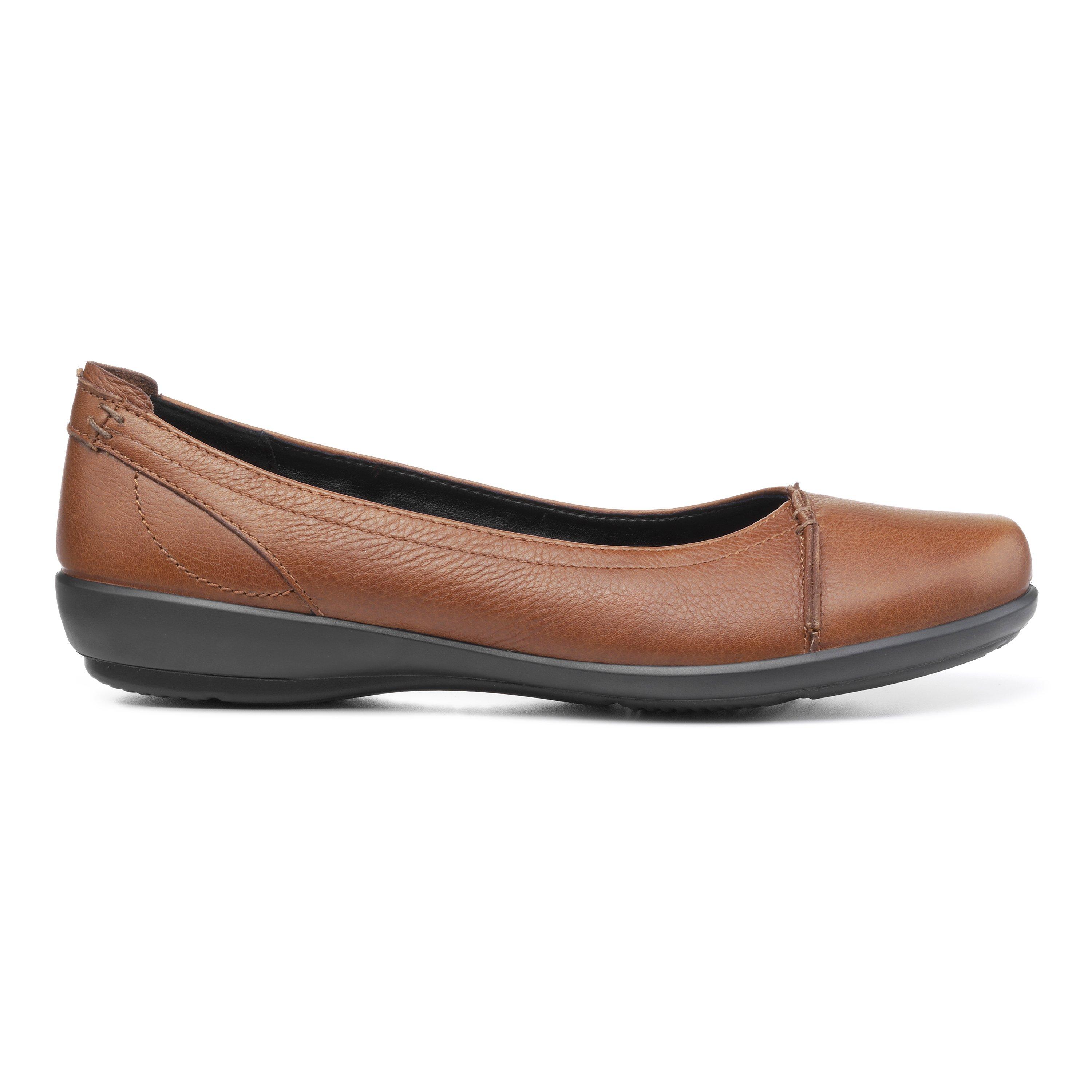 Rich Tan - Hotter - Robyn II Wide Fit Ballerina Pumps - 1