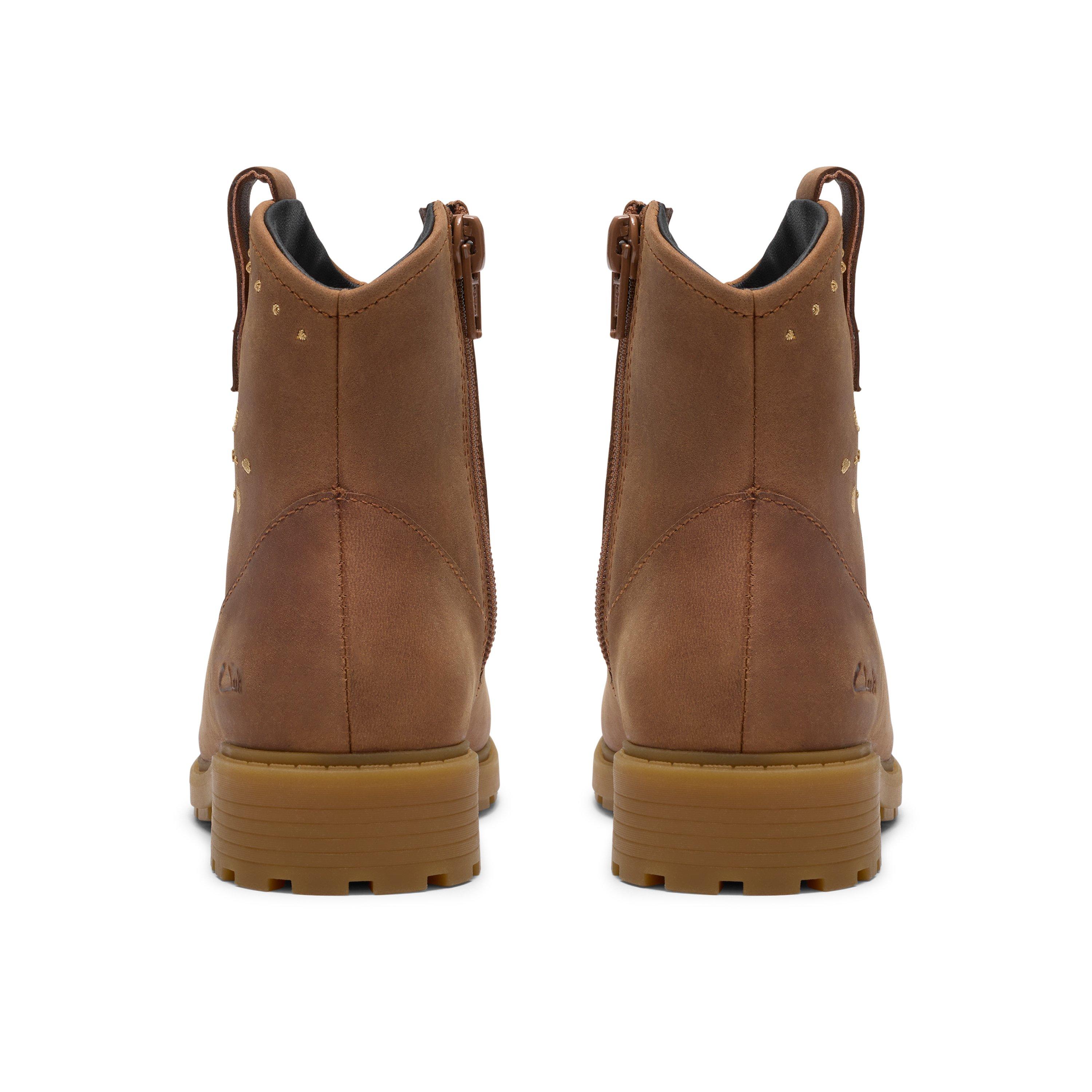 Tan - Clarks - Kids' Tessyn Stud Desert Boots - 5