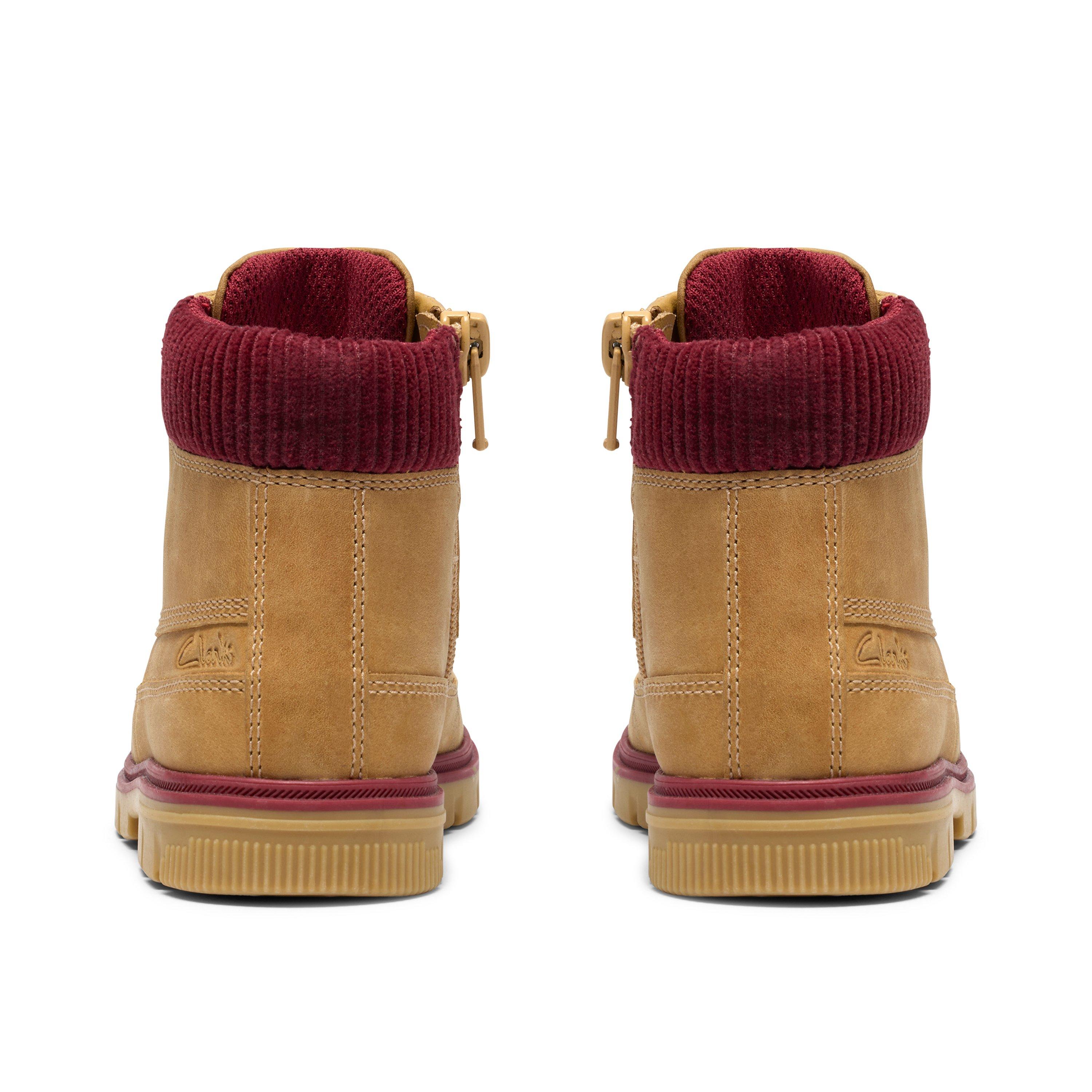 Sand - Clarks - Kids' Lorcam Pine Leather Desert Boots - 5