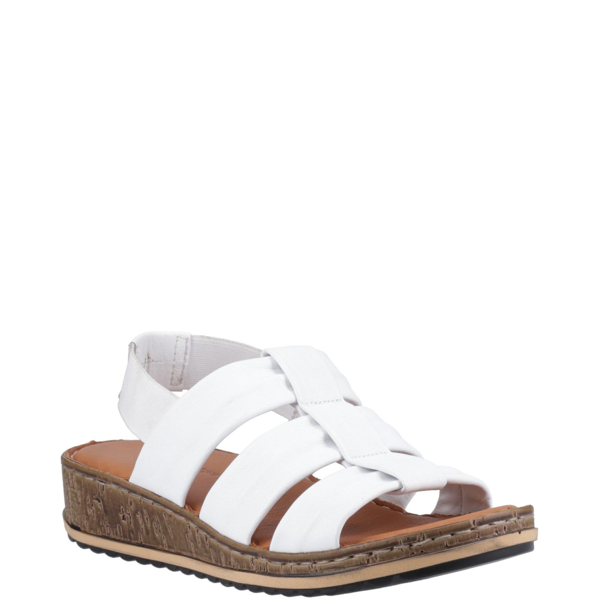 White - Hush Puppies - Eden Wide Fit Sandal - 2