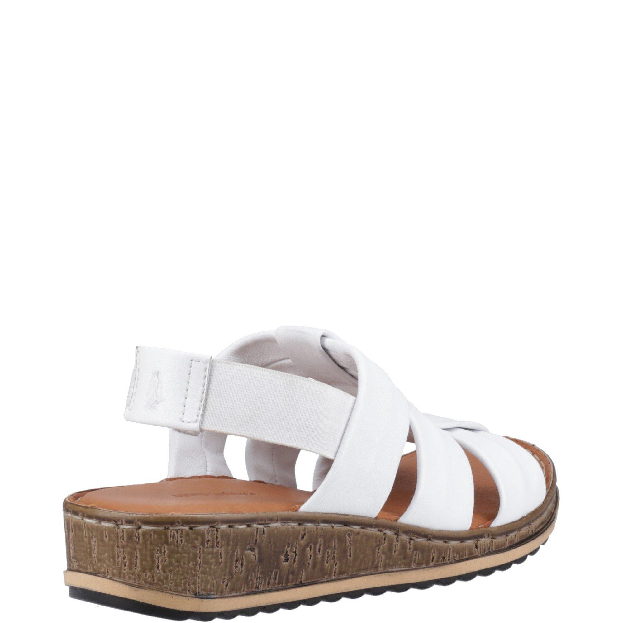 White - Hush Puppies - Eden Wide Fit Sandal - 3