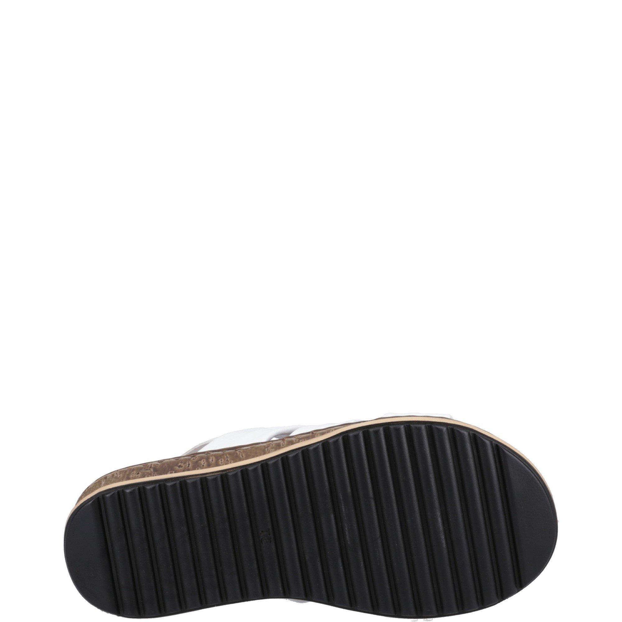 White - Hush Puppies - Eden Wide Fit Sandal - 4