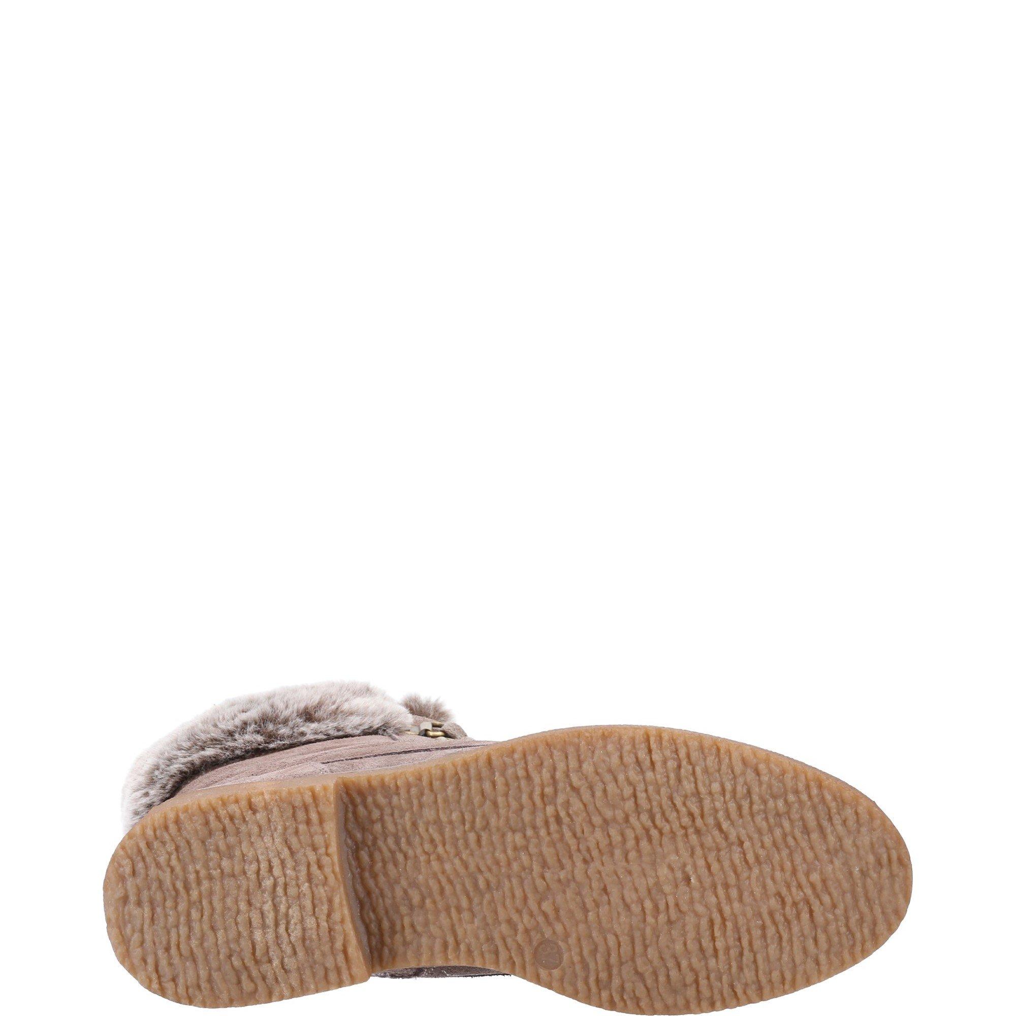 Taupe - Hush Puppies - Florence Wide Fit Boot - 4