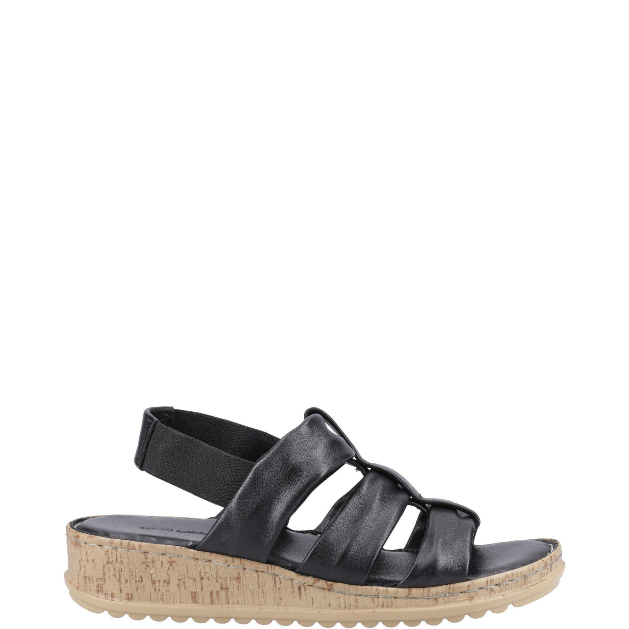 Black - Hush Puppies - Eden Wide Fit Sandal - 1