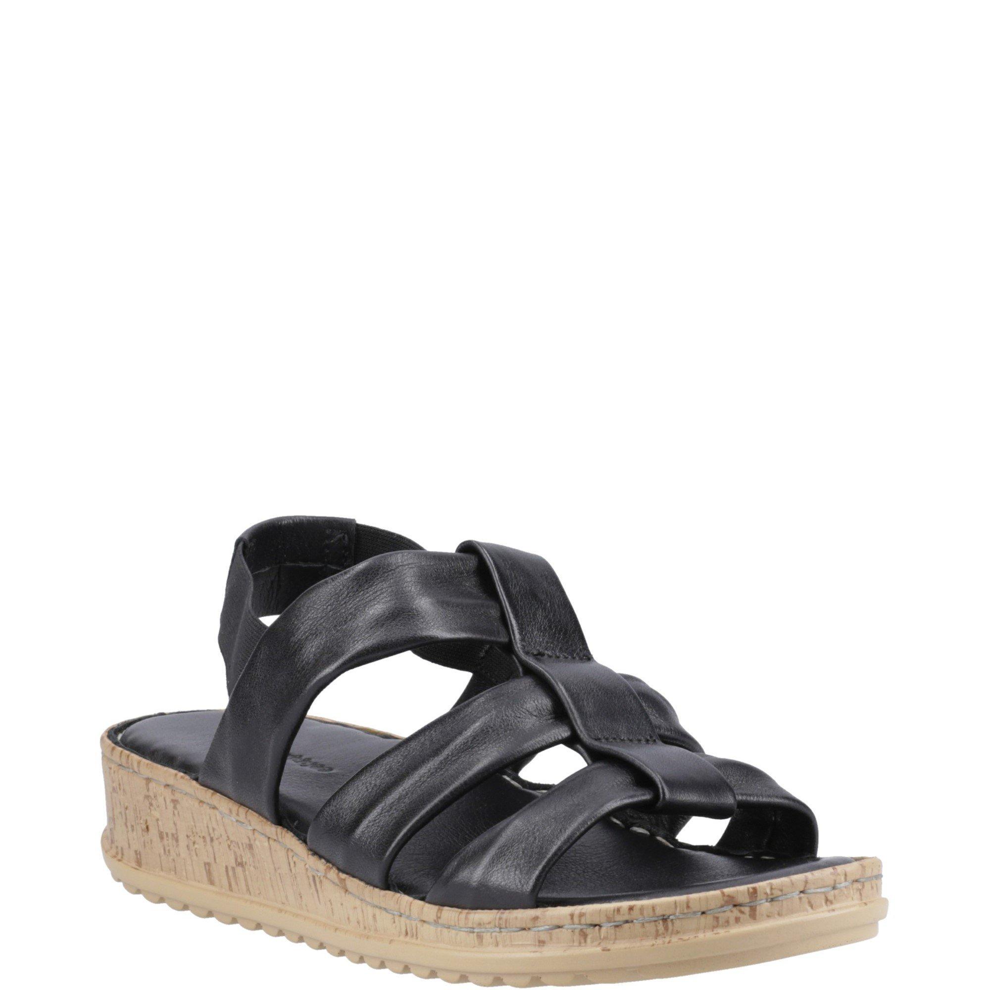 Black - Hush Puppies - Eden Wide Fit Sandal - 2
