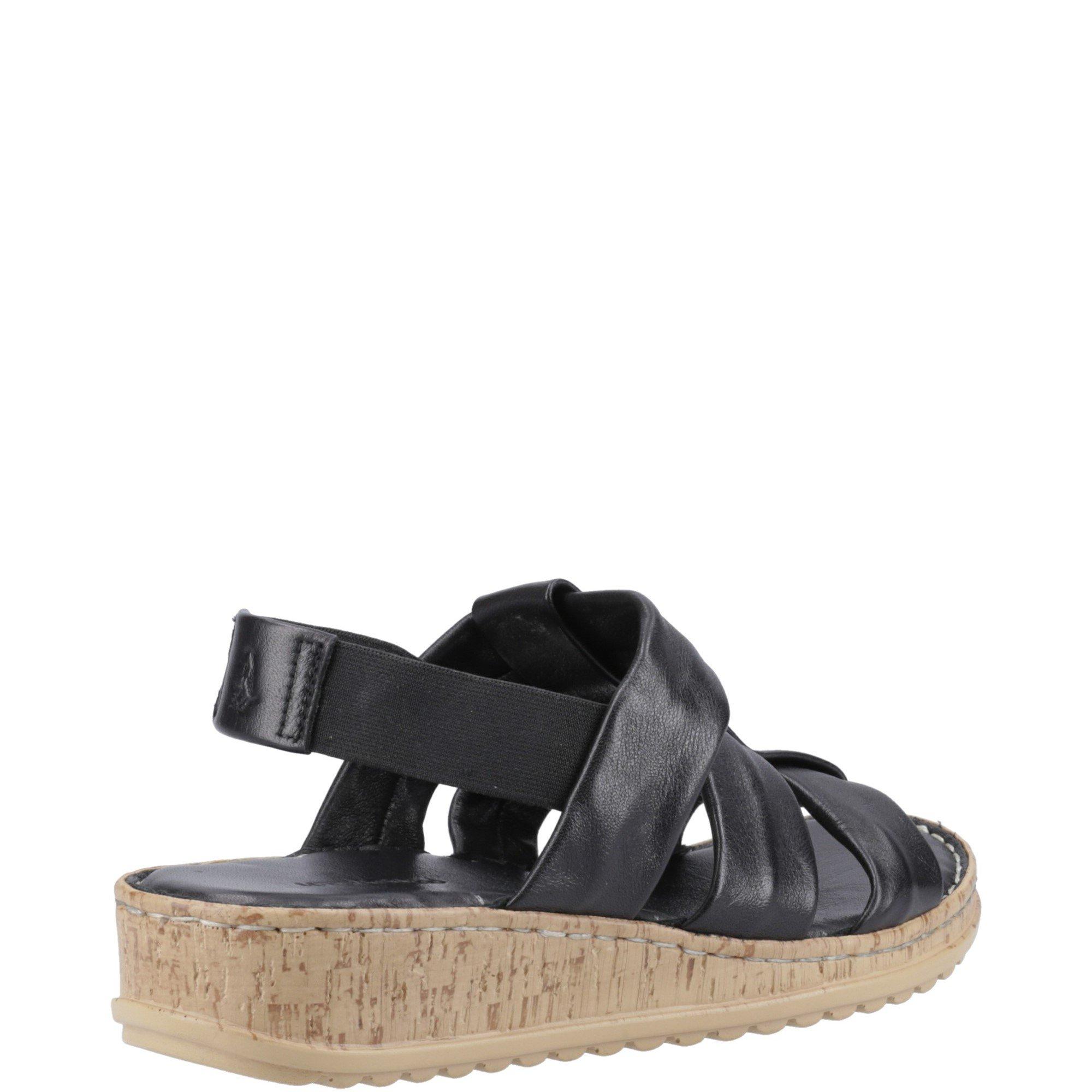 Black - Hush Puppies - Eden Wide Fit Sandal - 3