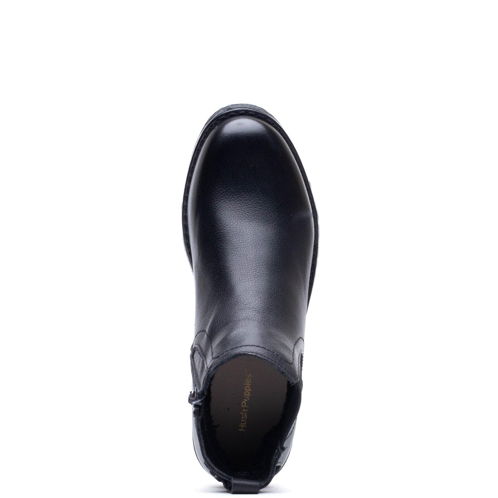 Black - Hush Puppies - Maddy Leather Boot - 4