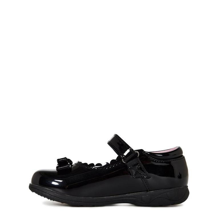 Noir/Verni - Miss Fiori - Miss Mary Jane Bow Childrens Shoes Ric - 3