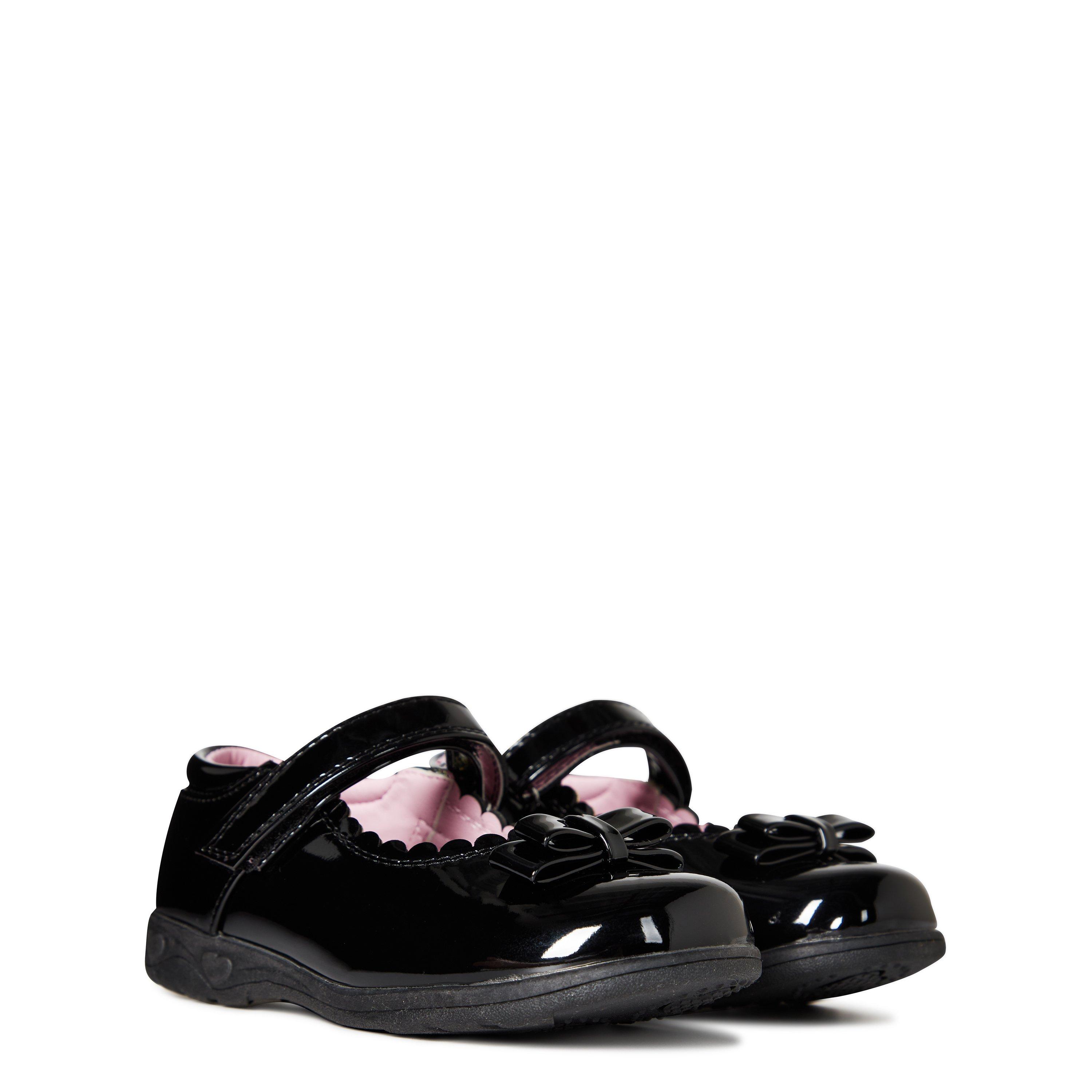 Black/Patent - Miss Fiori - Mary Jane Bow Childrens Shoes - 4