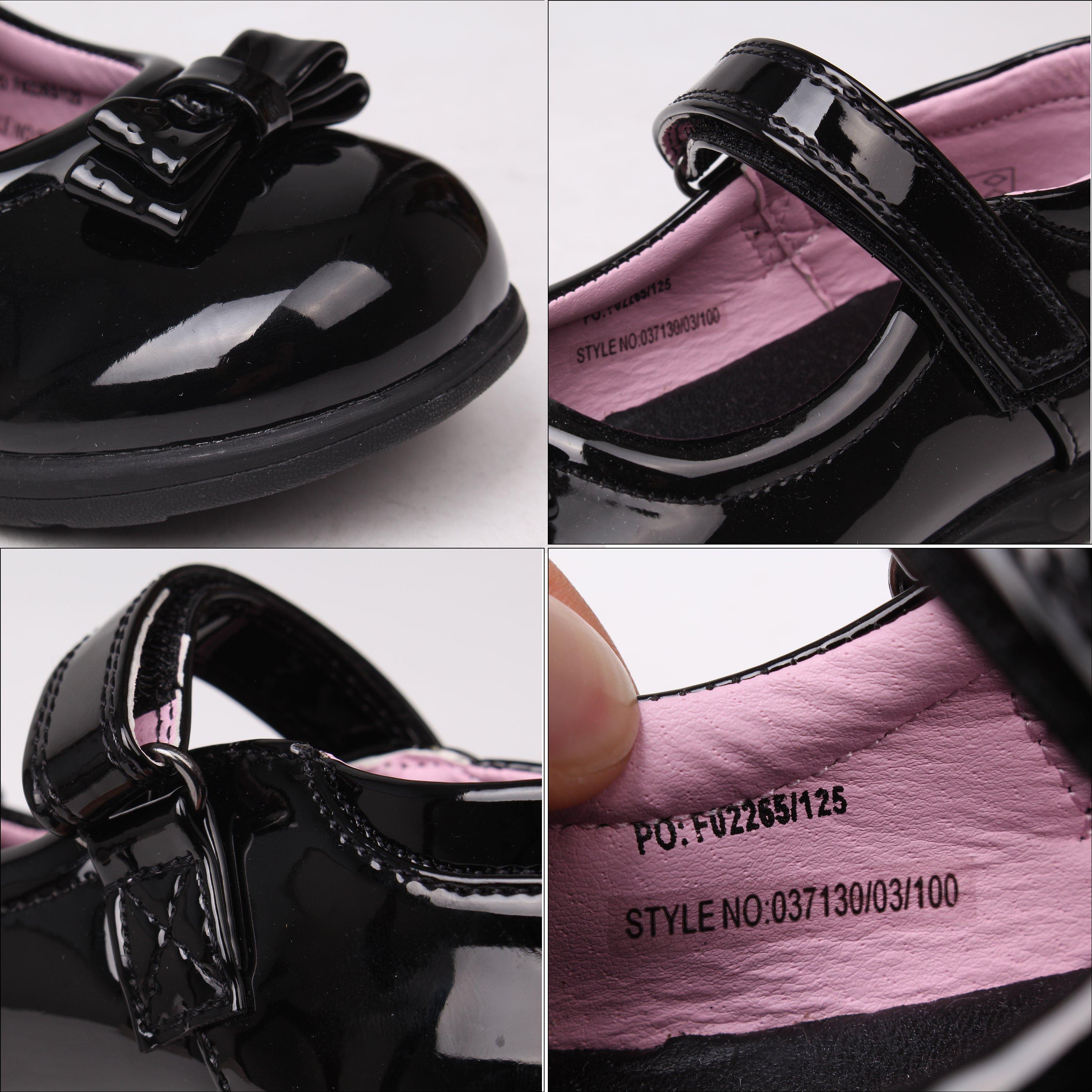 Black/Patent - Miss Fiori - Mary Jane Bow Childrens Shoes - 6