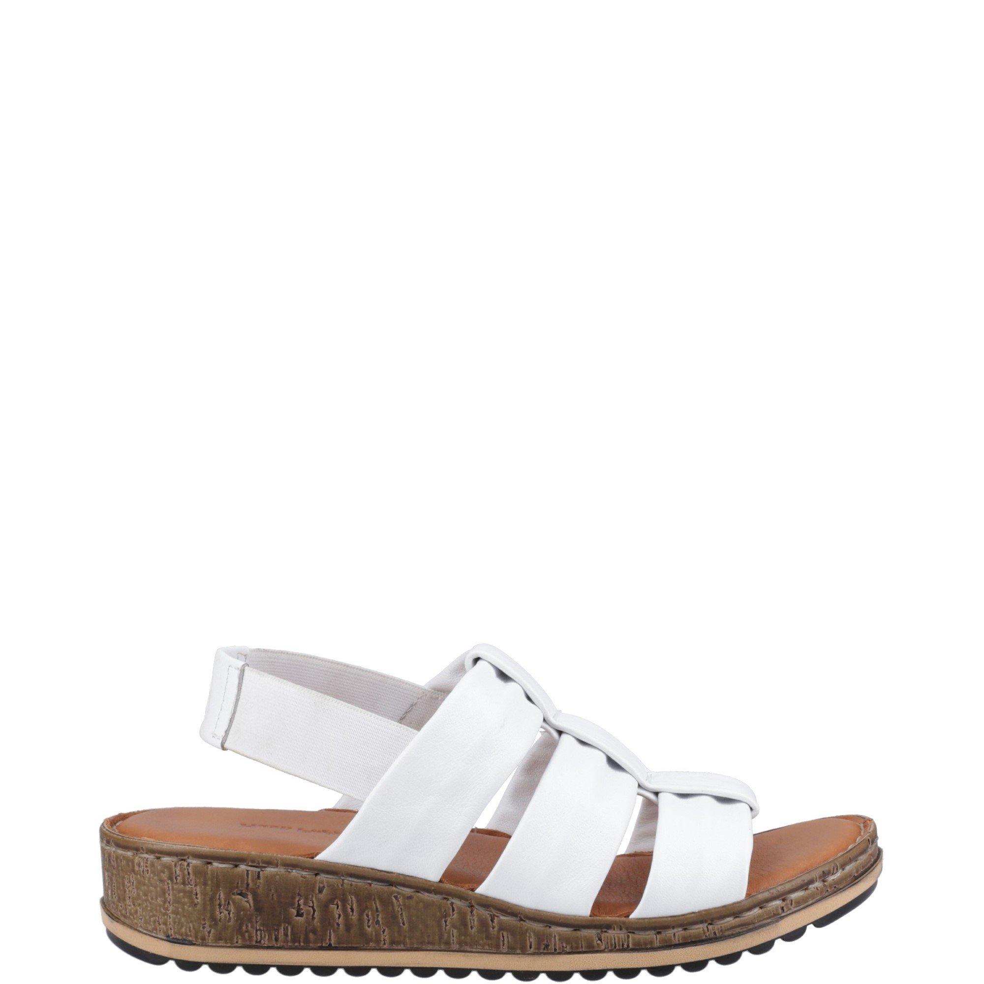 Hush Puppies Women's White Eden Gladiator Leather Sandals Uk Size 6 - Image 5