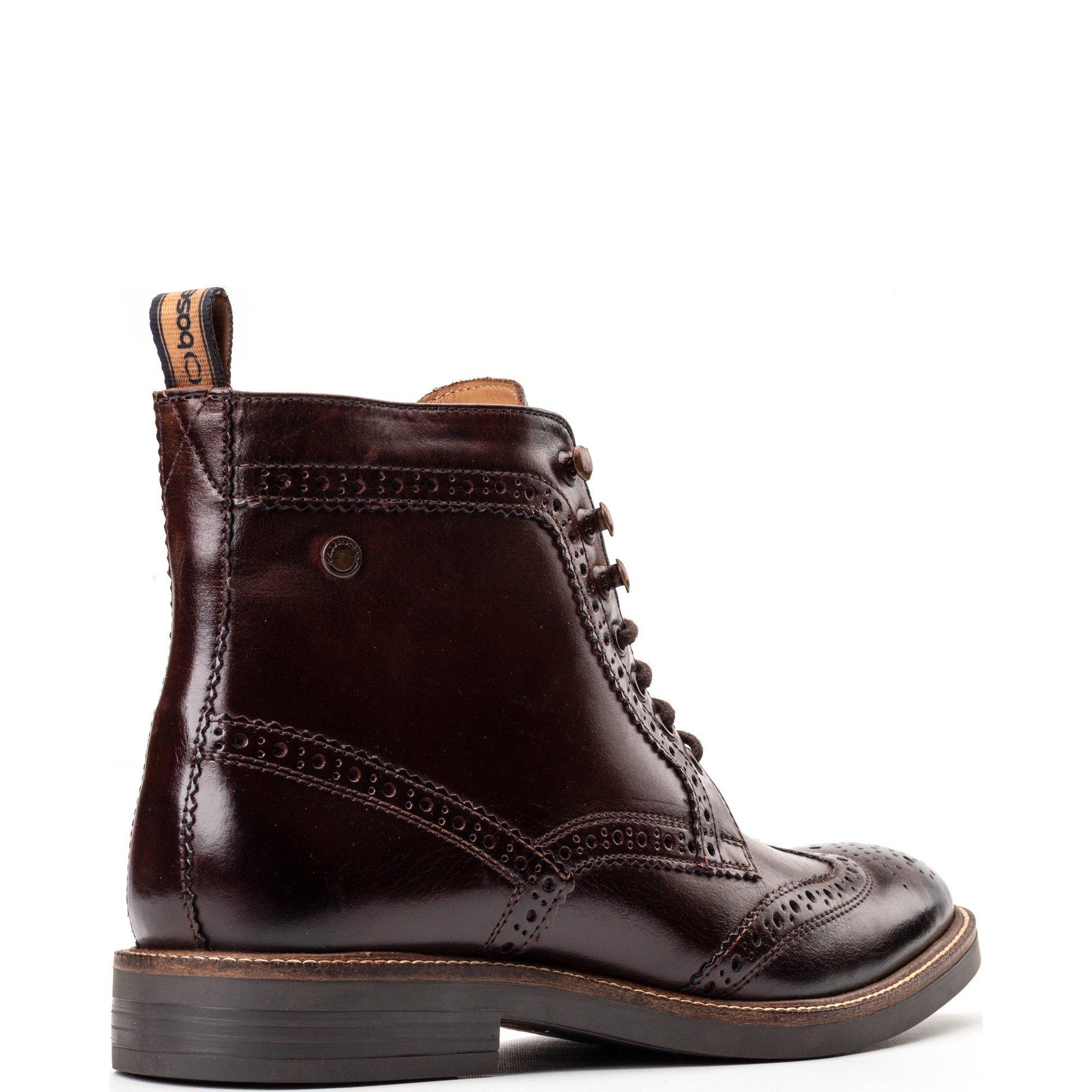 Brown - Base London - Bristol Brogue Boot - 3