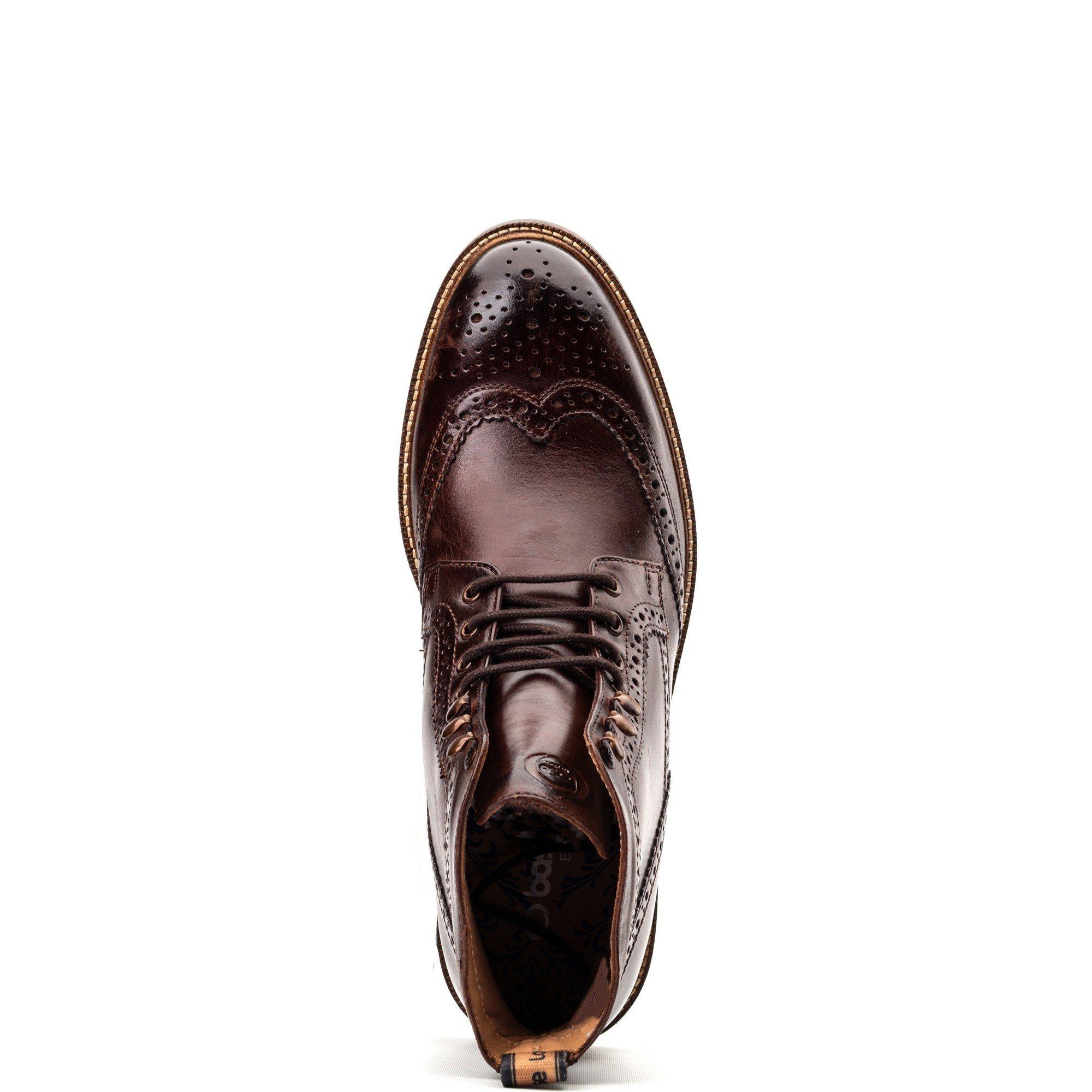 Brown - Base London - Bristol Brogue Boot - 4
