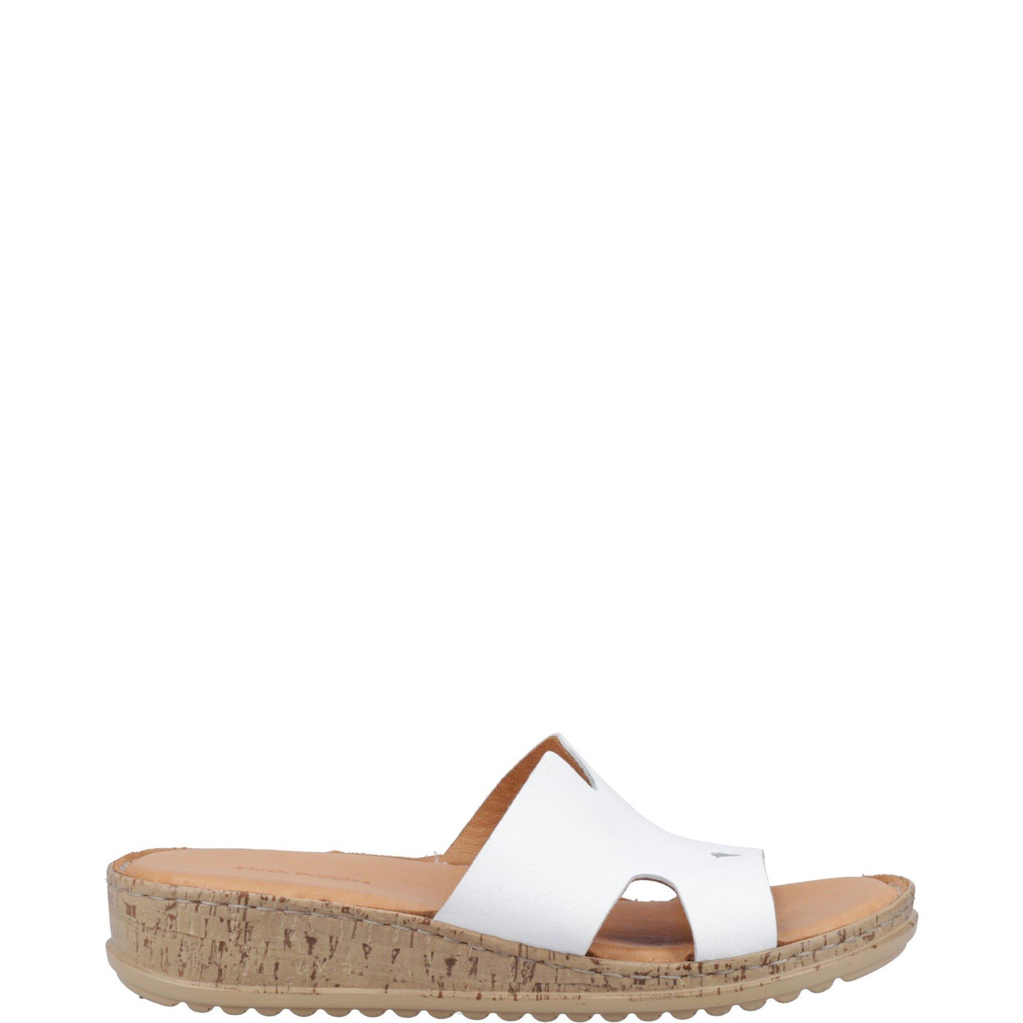 Hush Puppies Womens Sandals Low Wedge Eloise Leather Slip On white Leather (archived) - Size UK 8 - Image 10