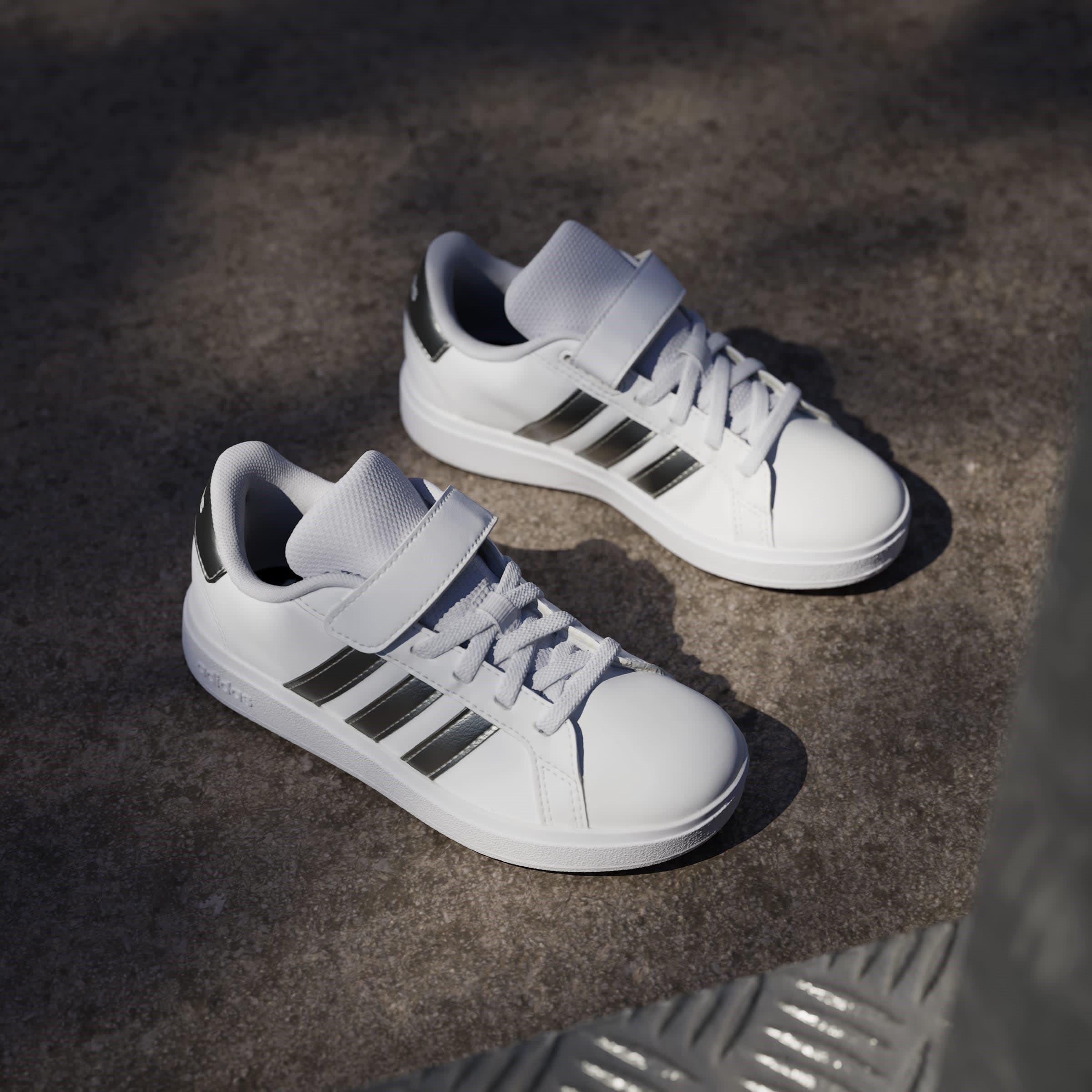 Hvid/Sølv - adidas - Grand Court 2.0 Trainers Juniors - 12