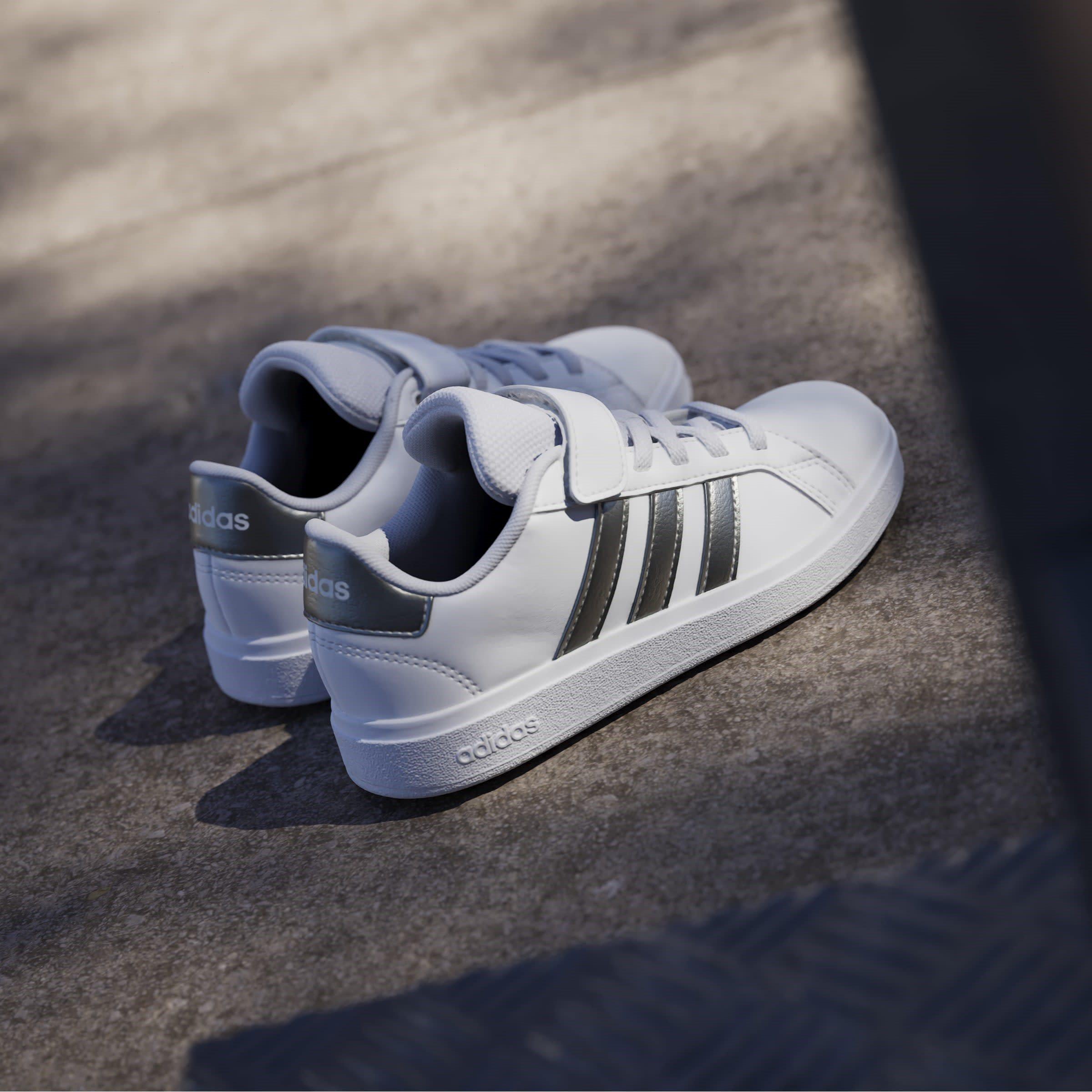 Hvid/Sølv - adidas - Grand Court 2.0 Trainers Juniors - 13