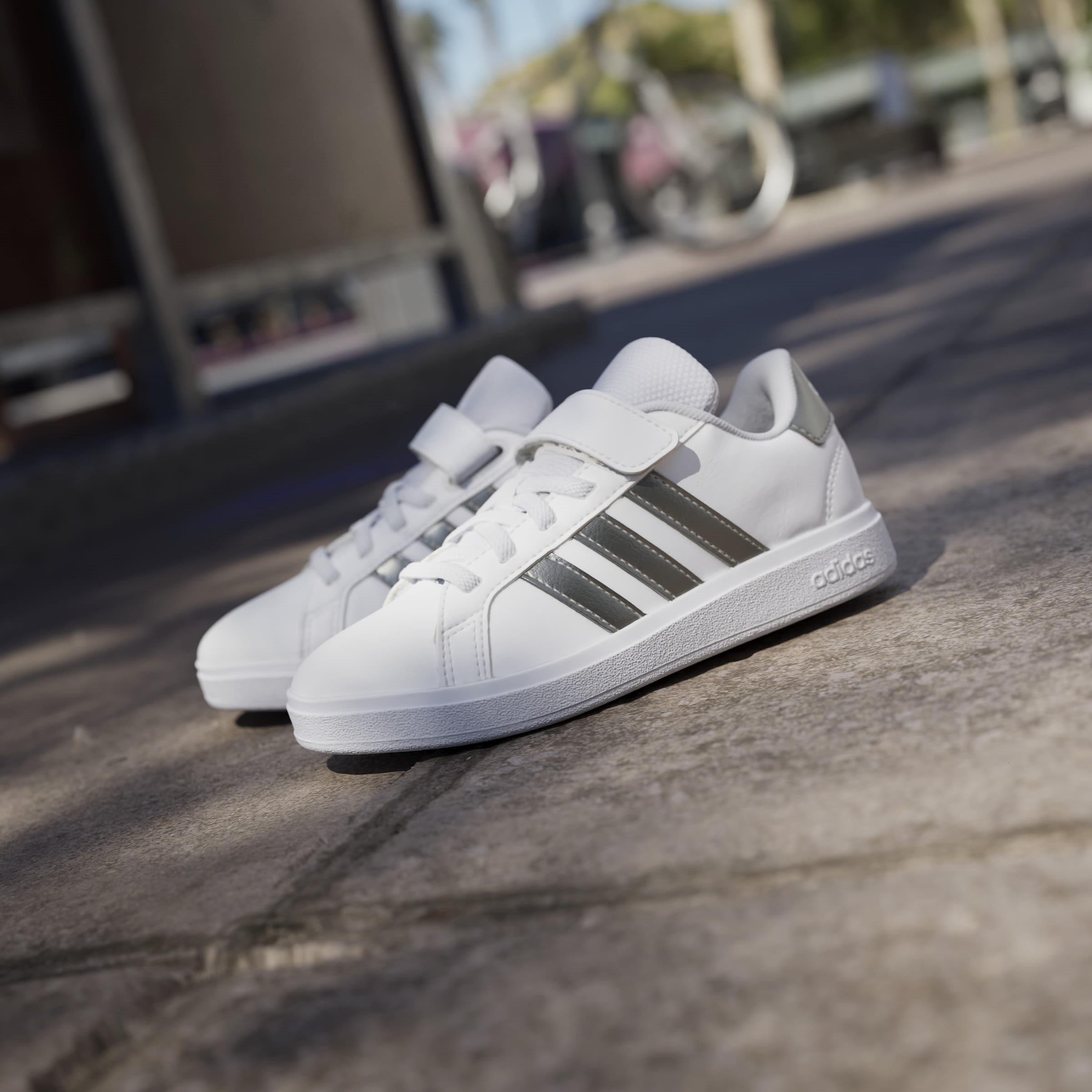 Hvid/Sølv - adidas - Grand Court 2.0 Trainers Juniors - 15