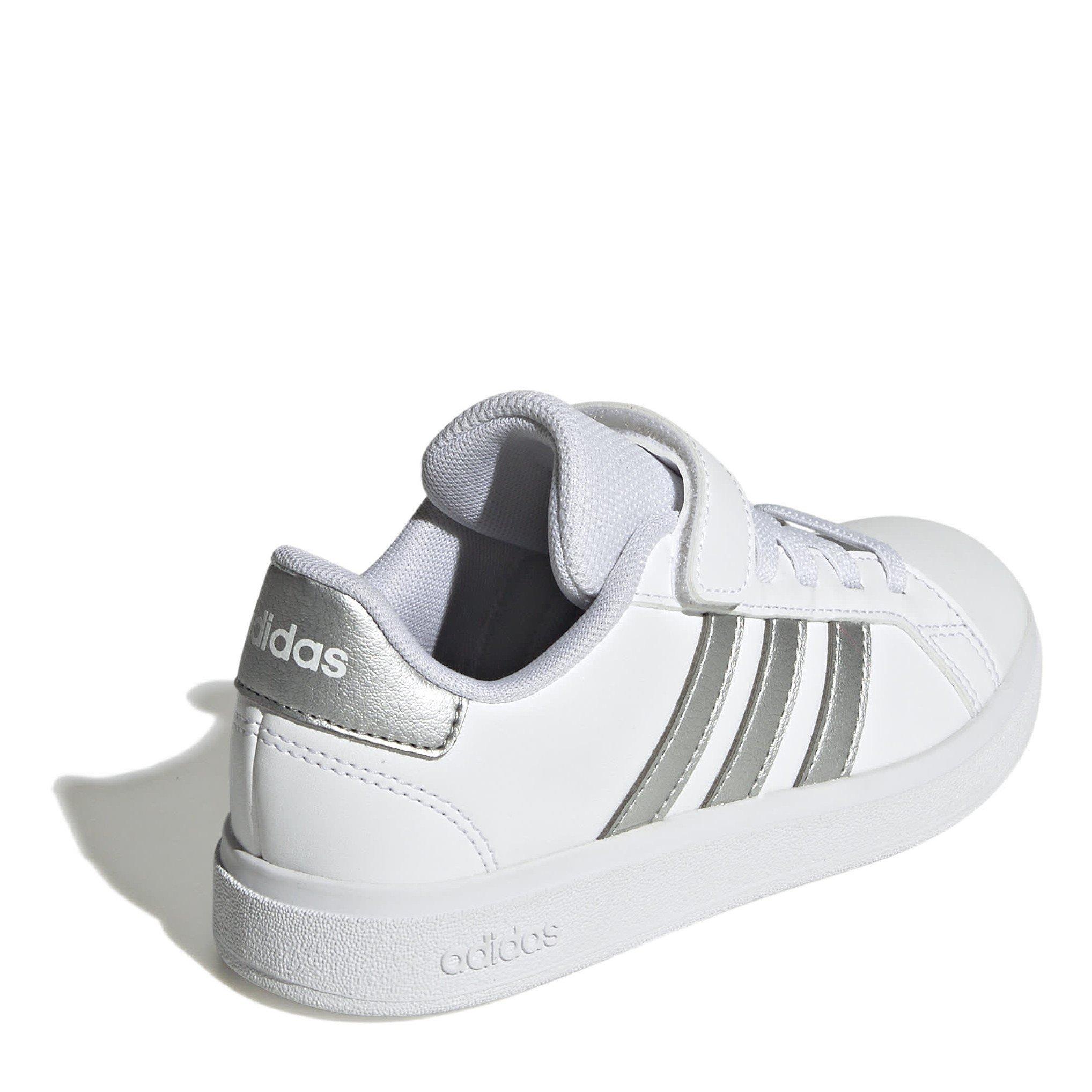 Hvid/Sølv - adidas - Grand Court 2.0 Trainers Juniors - 4