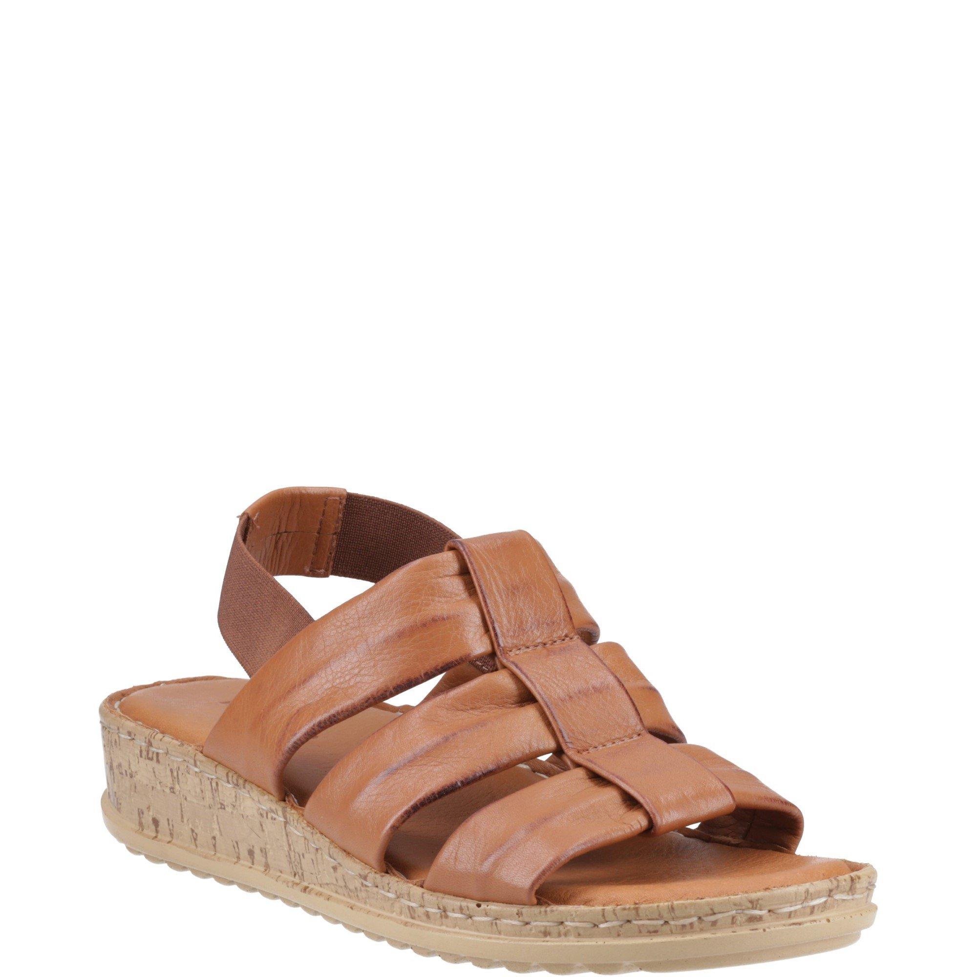 Tan - Hush Puppies - Eden Wide Fit Sandal - 2