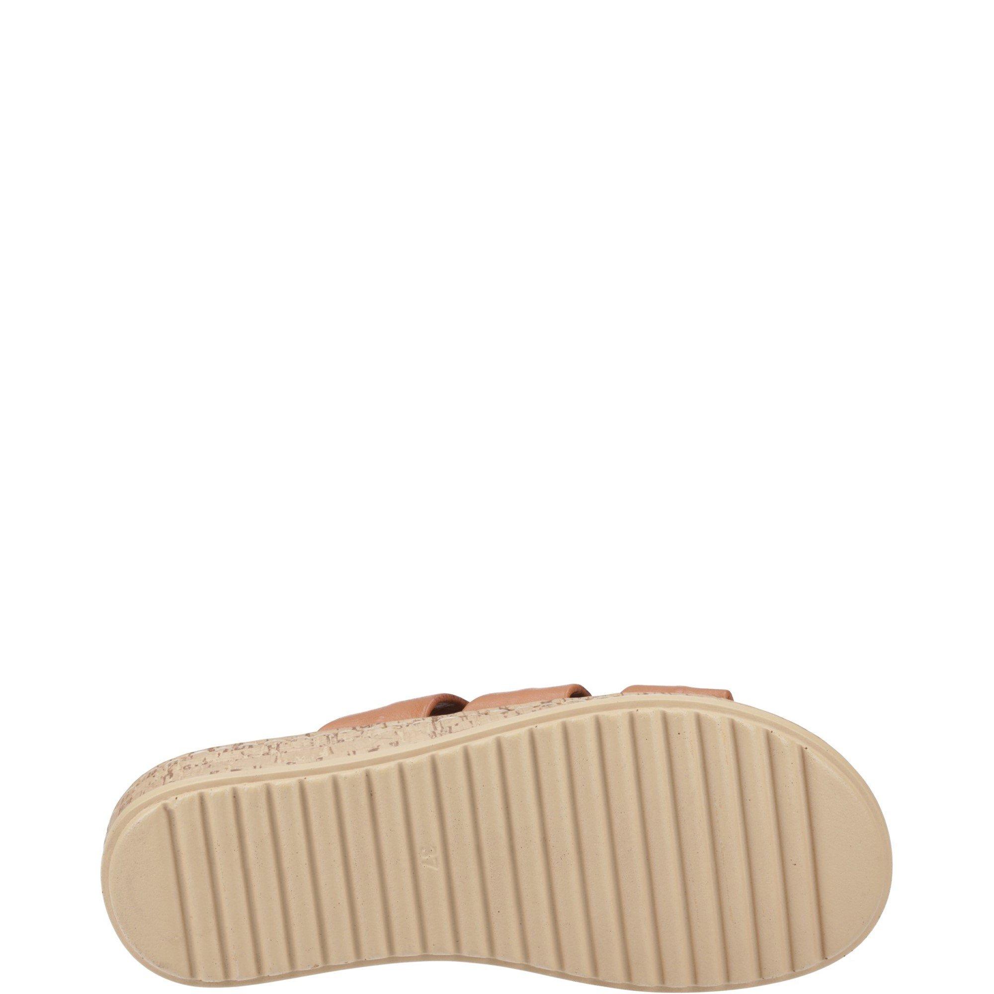 Tan - Hush Puppies - Eden Wide Fit Sandal - 4