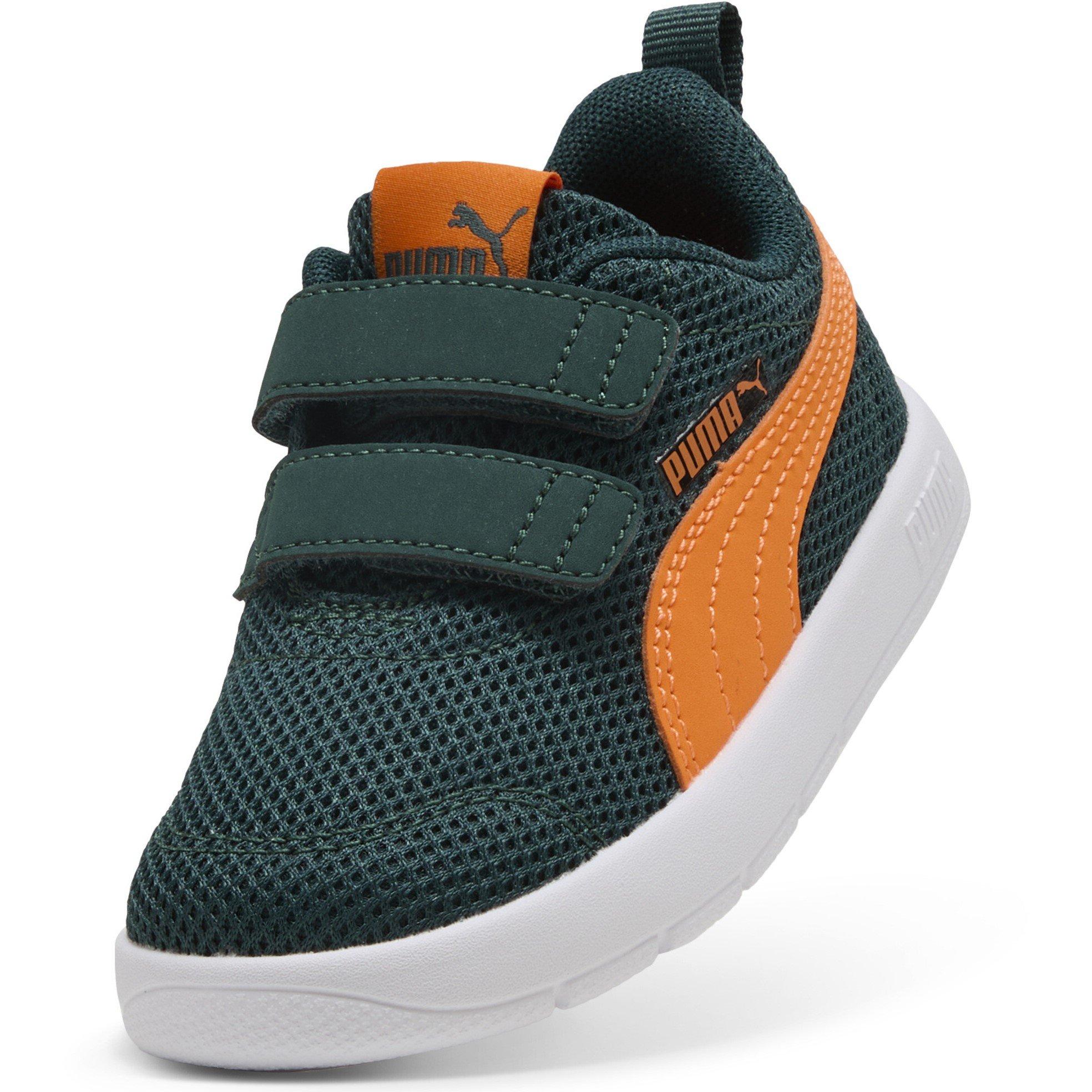 Green/Orange - Puma - Courtflex V3 Mesh Infants Shoes - 6