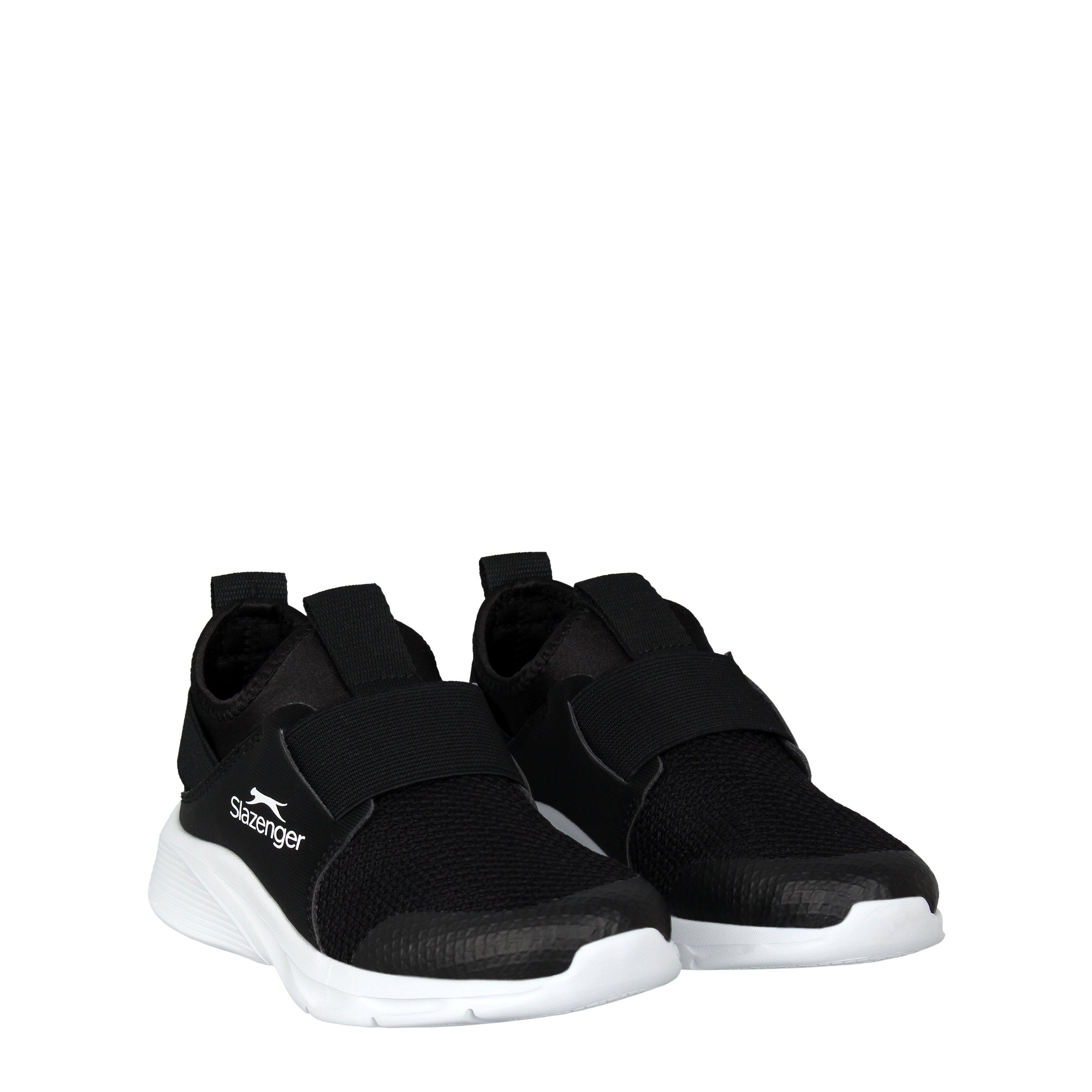 Schwarz/Weiß - Slazenger - Bolt Slip On Running Trainers Childrens - 3