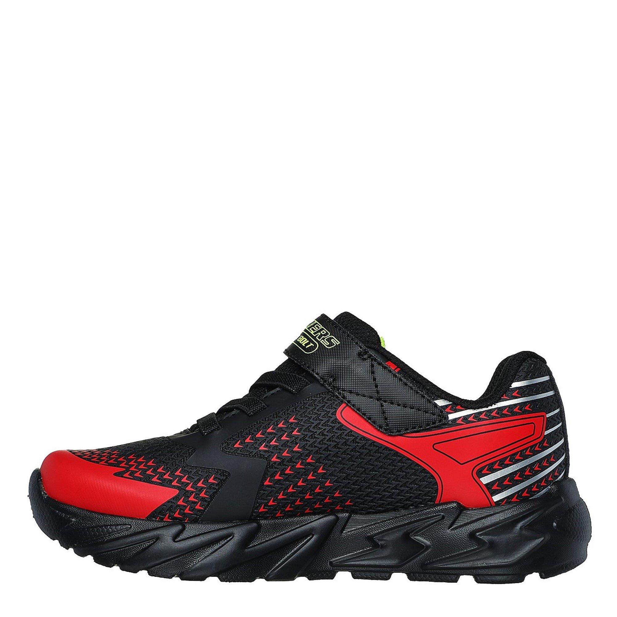 Nero/Rosso - Skechers - SLight Light Up Childrens Trainers - 2