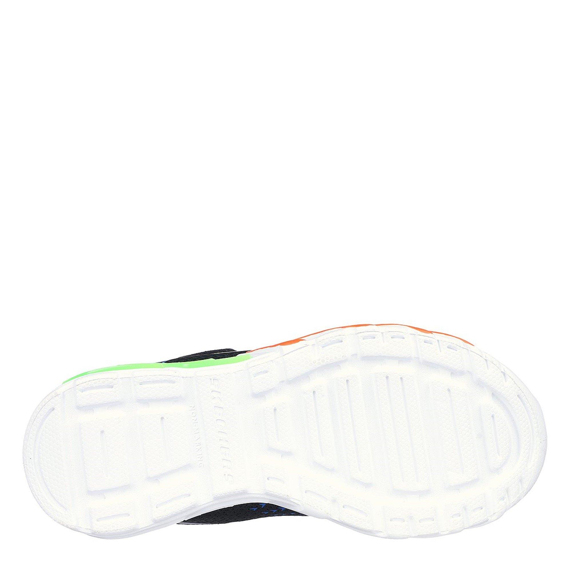 Blck/Blue - Skechers - SLight Light Up Childrens Trainers - 4