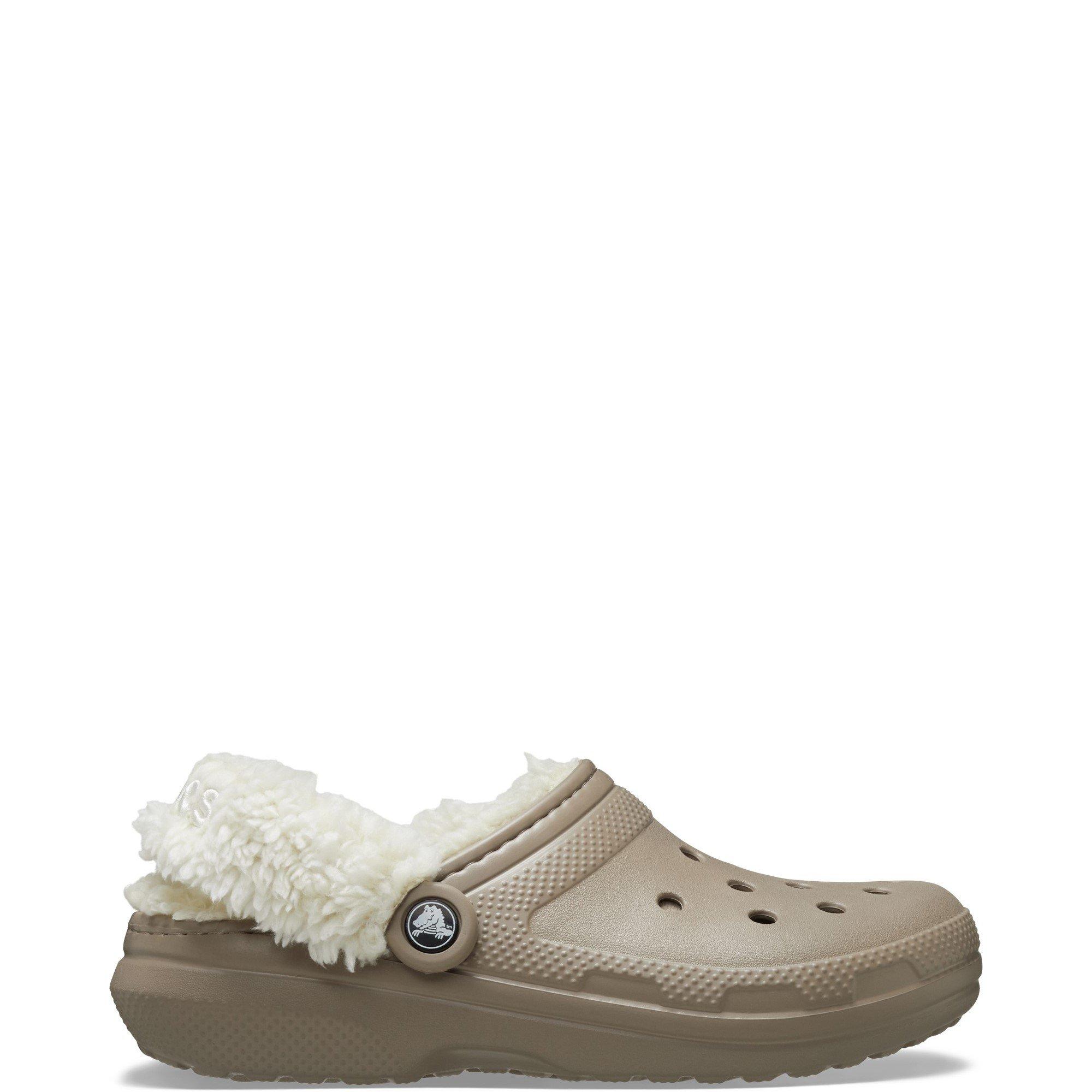 Beige - Crocs - Unisex Classic Sherpa Fleece Mule Slippers - 1