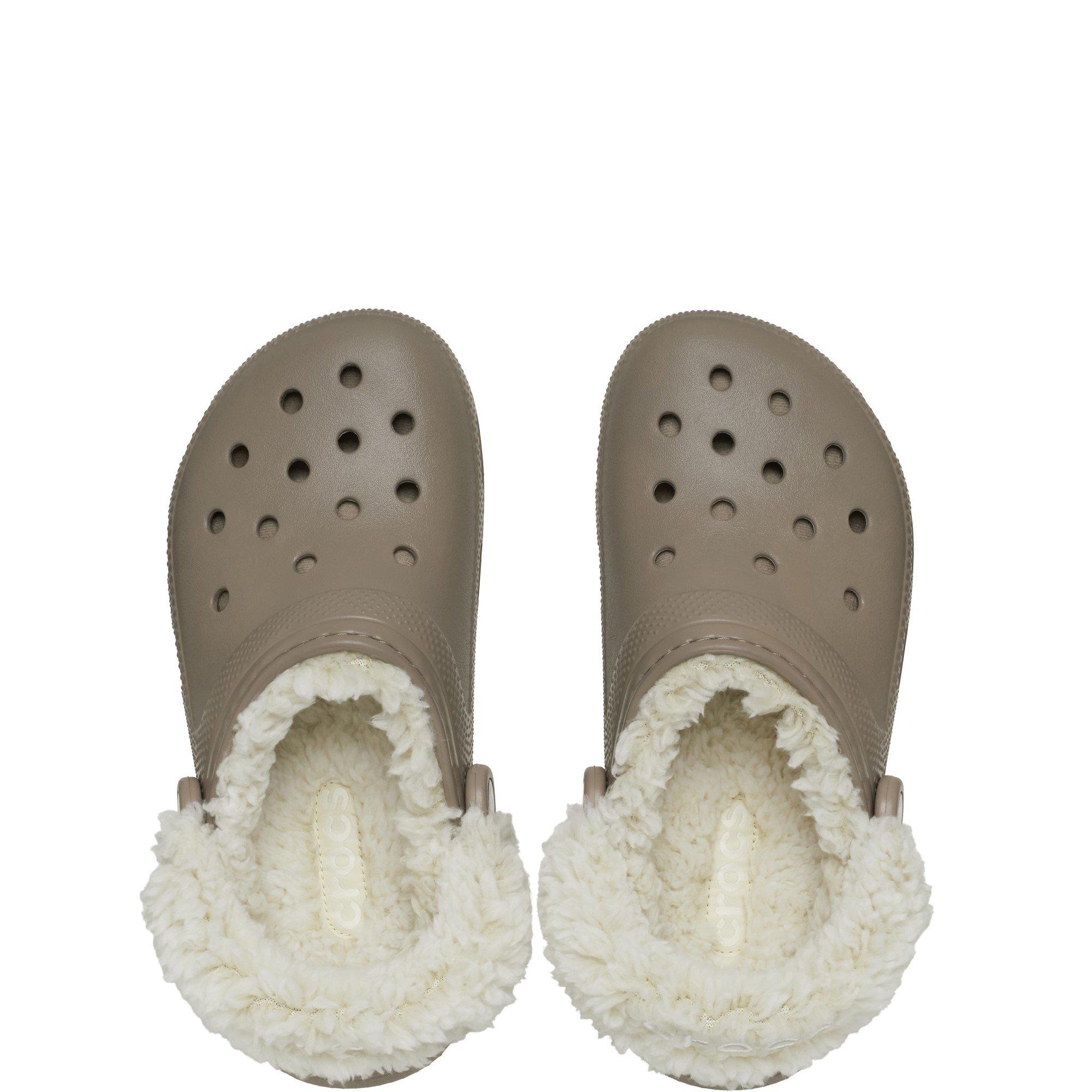 Beige - Crocs - Unisex Classic Sherpa Fleece Mule Slippers - 3