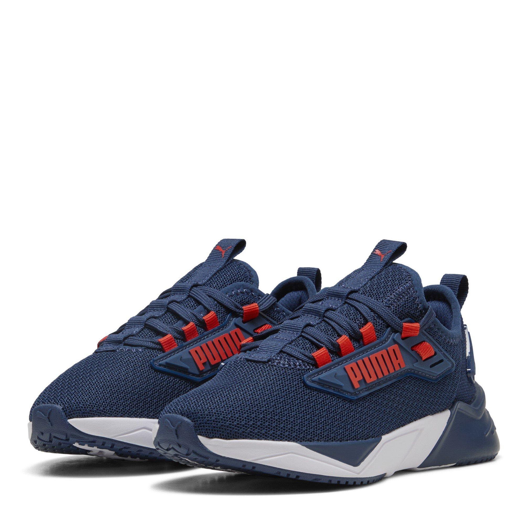 Puma Boys Retaliate 3 Running Shoes Childrens - Navy/Red - C13 (32)