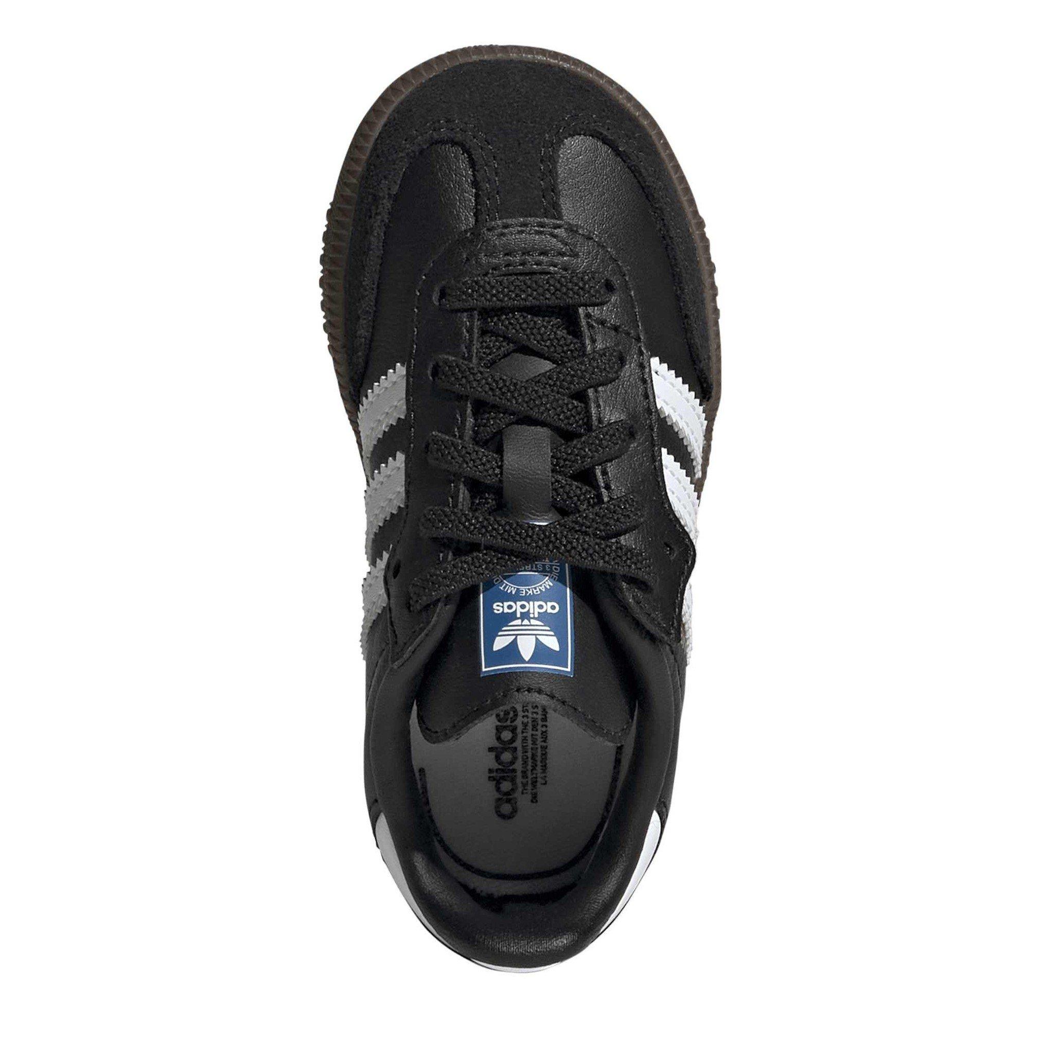 Ftwwht/Cblack - adidas Originals - Kids' Samba OG Comfort Leather Low-Top Trainers - 5