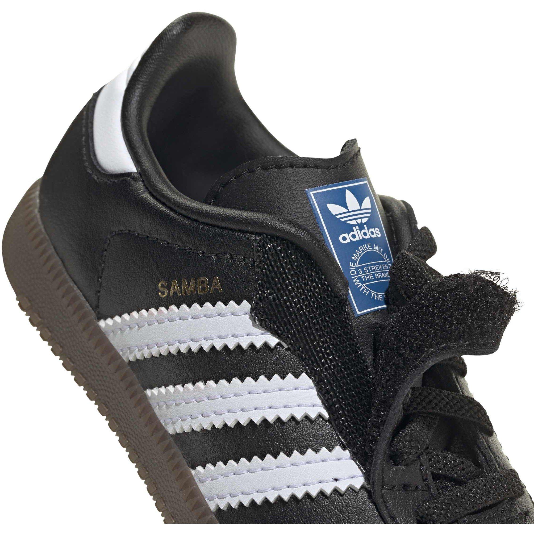 Ftwwht/Cblack - adidas Originals - Kids' Samba OG Comfort Leather Low-Top Trainers - 8