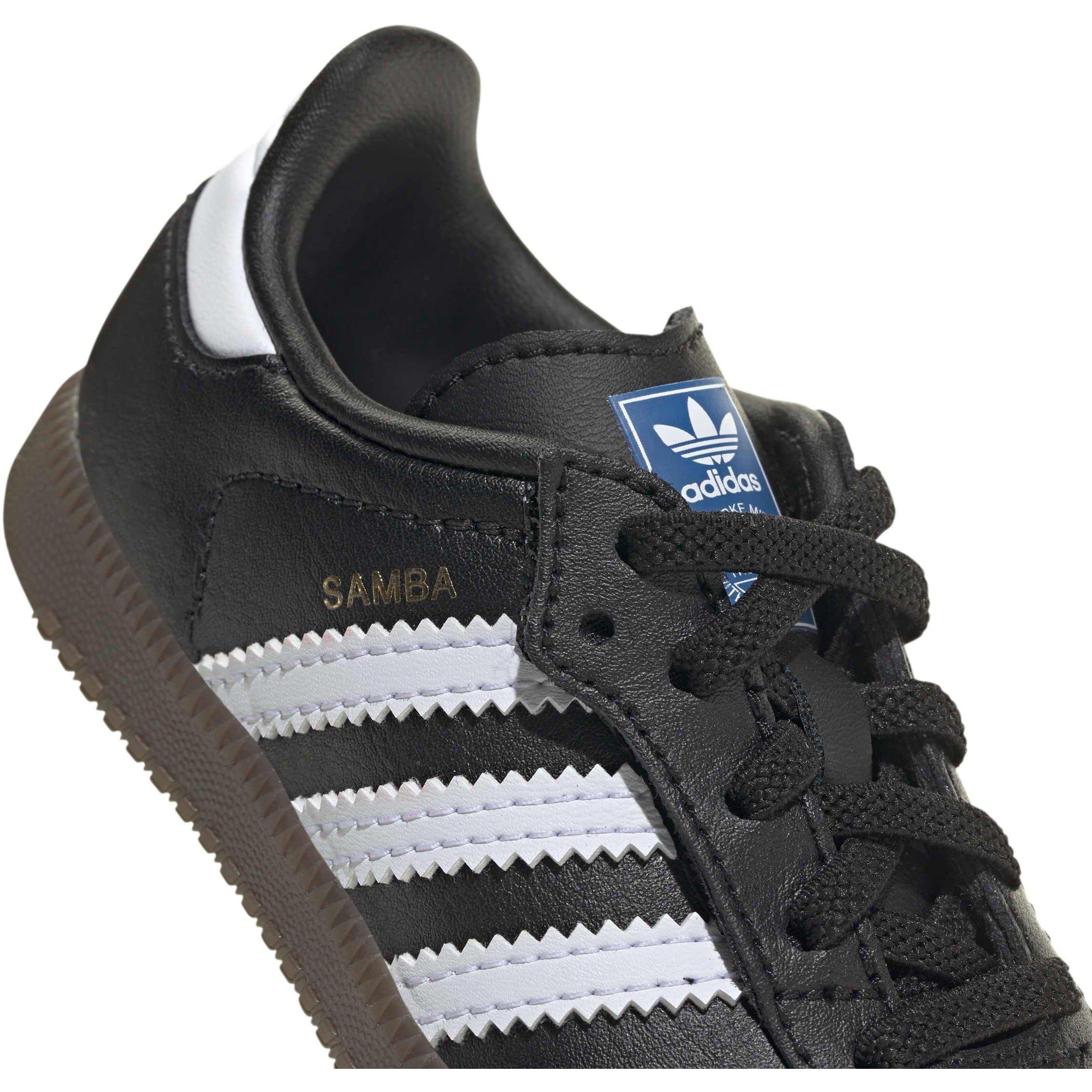 Ftwwht/Cblack - adidas Originals - Kids' Samba OG Comfort Leather Low-Top Trainers - 9