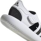 Blanc nuage - adidas - Hass Block Heel Leather Sandals - 8