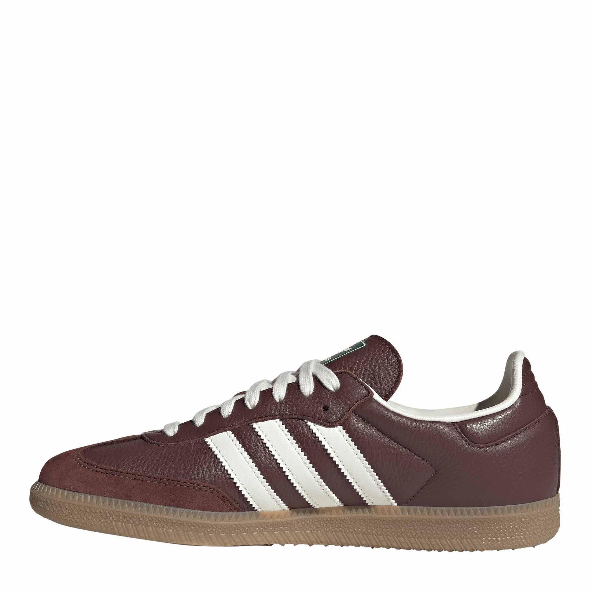Brown - adidas Originals - Kids' Samba OG Leather Low-Top Trainers - 2