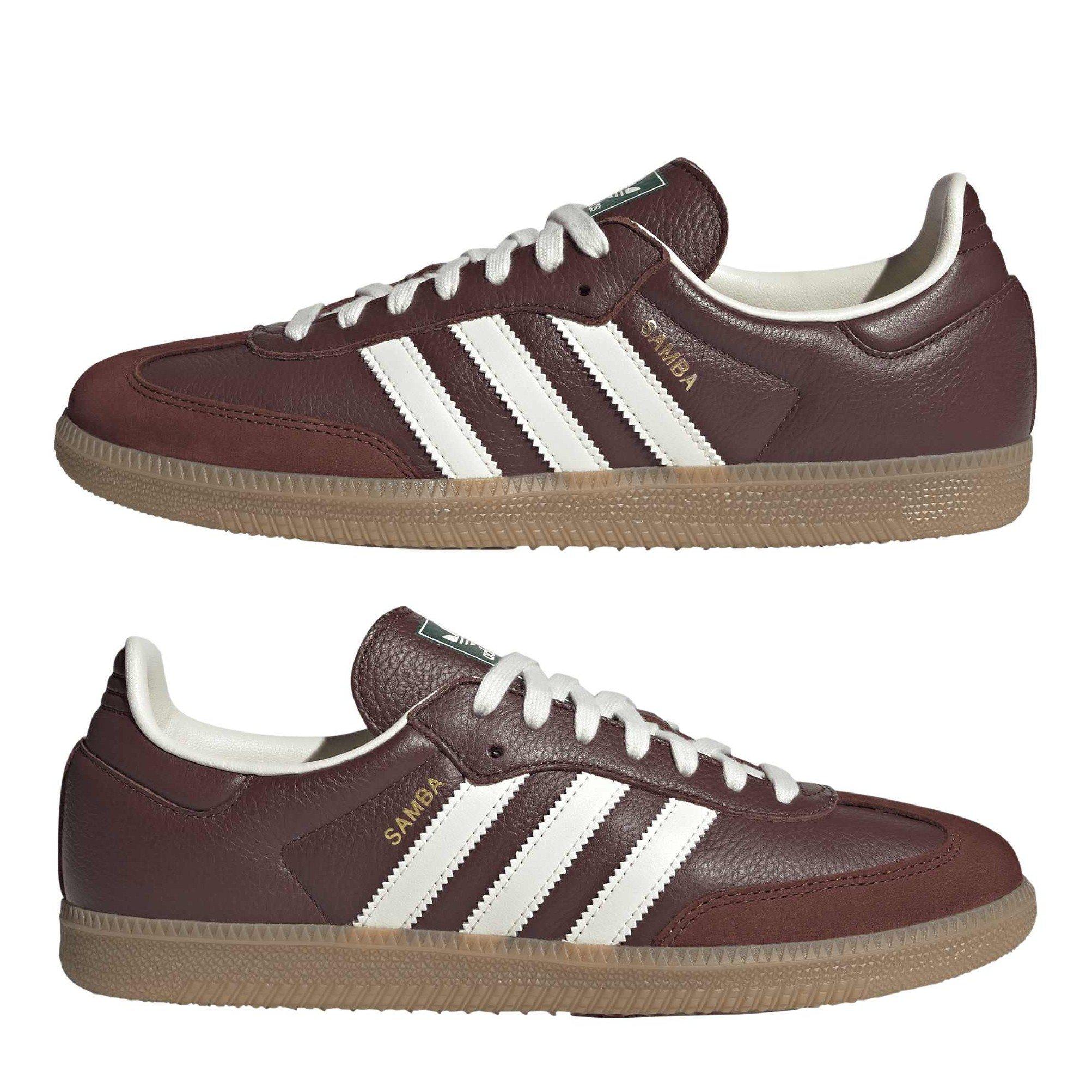 Brown - adidas Originals - Kids' Samba OG Leather Low-Top Trainers - 9