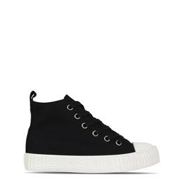 Be You Girls High Top Canvas Trainers