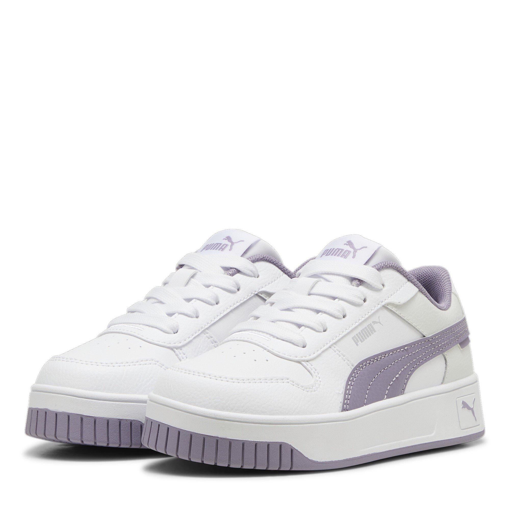 er
Blanc/Prune/Argent - Puma - Kids' Carina Street PS Low-Top Trainers - 1