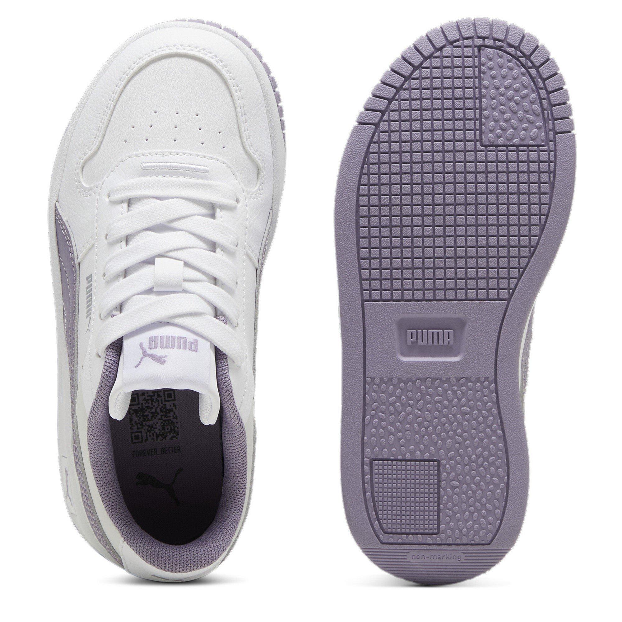 er
Blanc/Prune/Argent - Puma - Kids' Carina Street PS Low-Top Trainers - 3