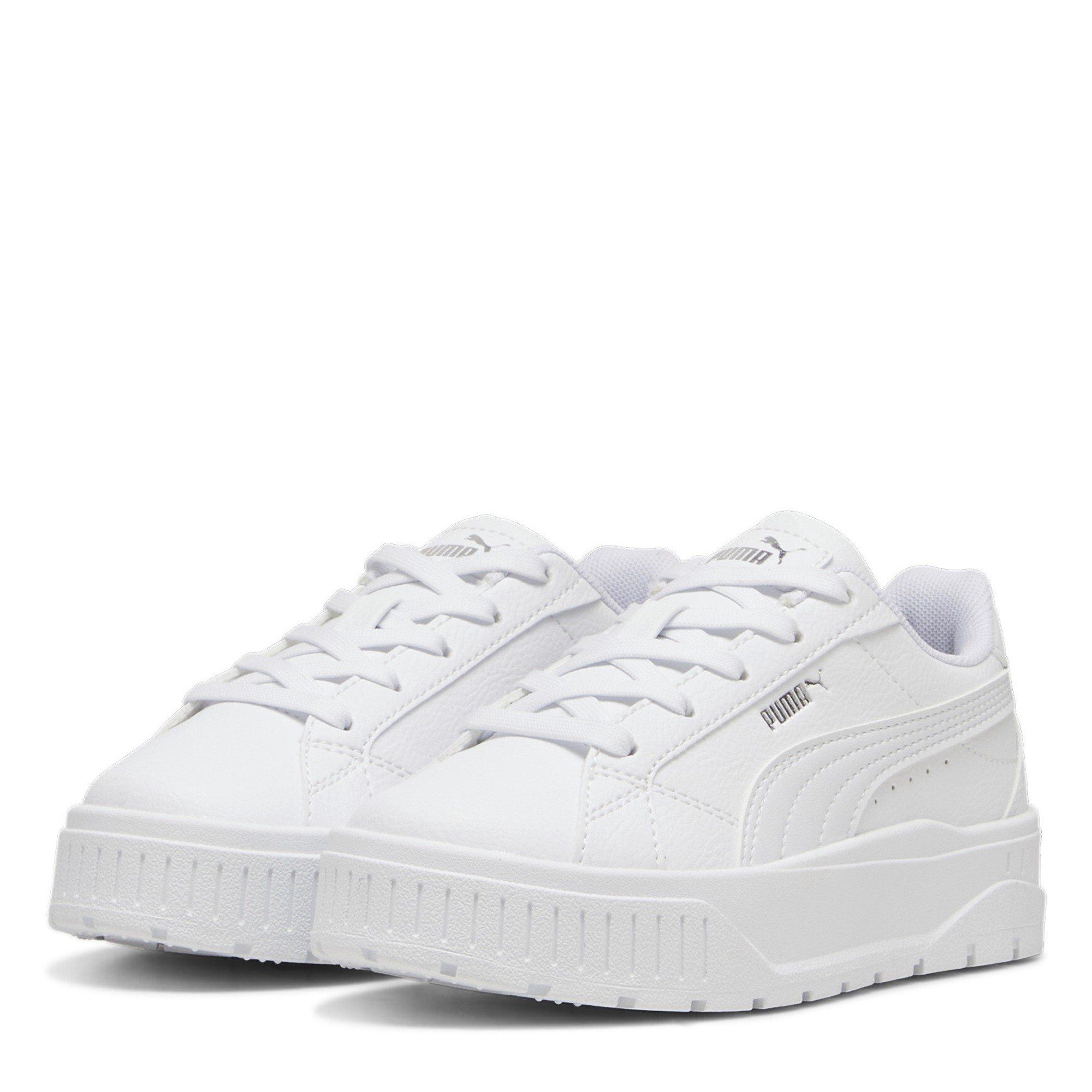 Puma Girls Kids Karmen Low-Top Trainers - White/White - C10 (28)