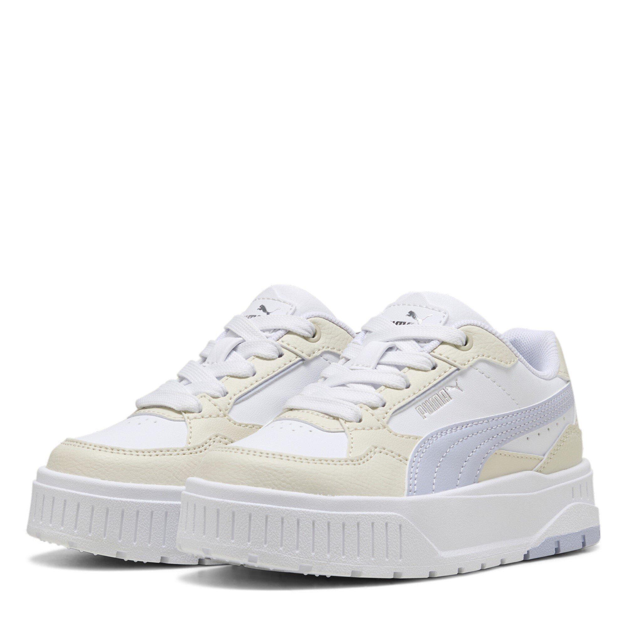 Puma Girls Kids Karmen Low-Top Trainers - White/Alpine - C10 (28)