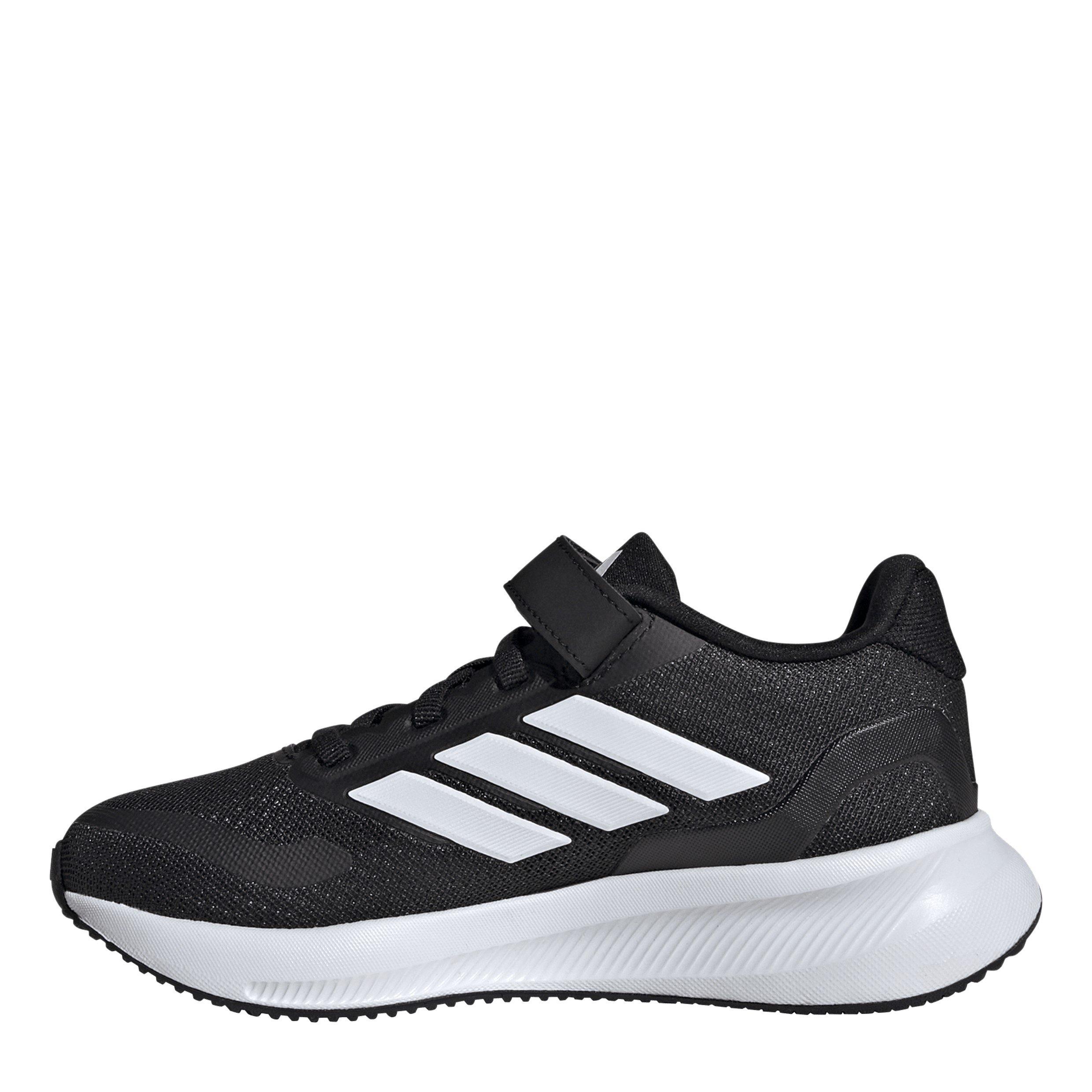 Sort/Hvid - adidas - Runfalcon 5 EL Childrens Trainers - 2