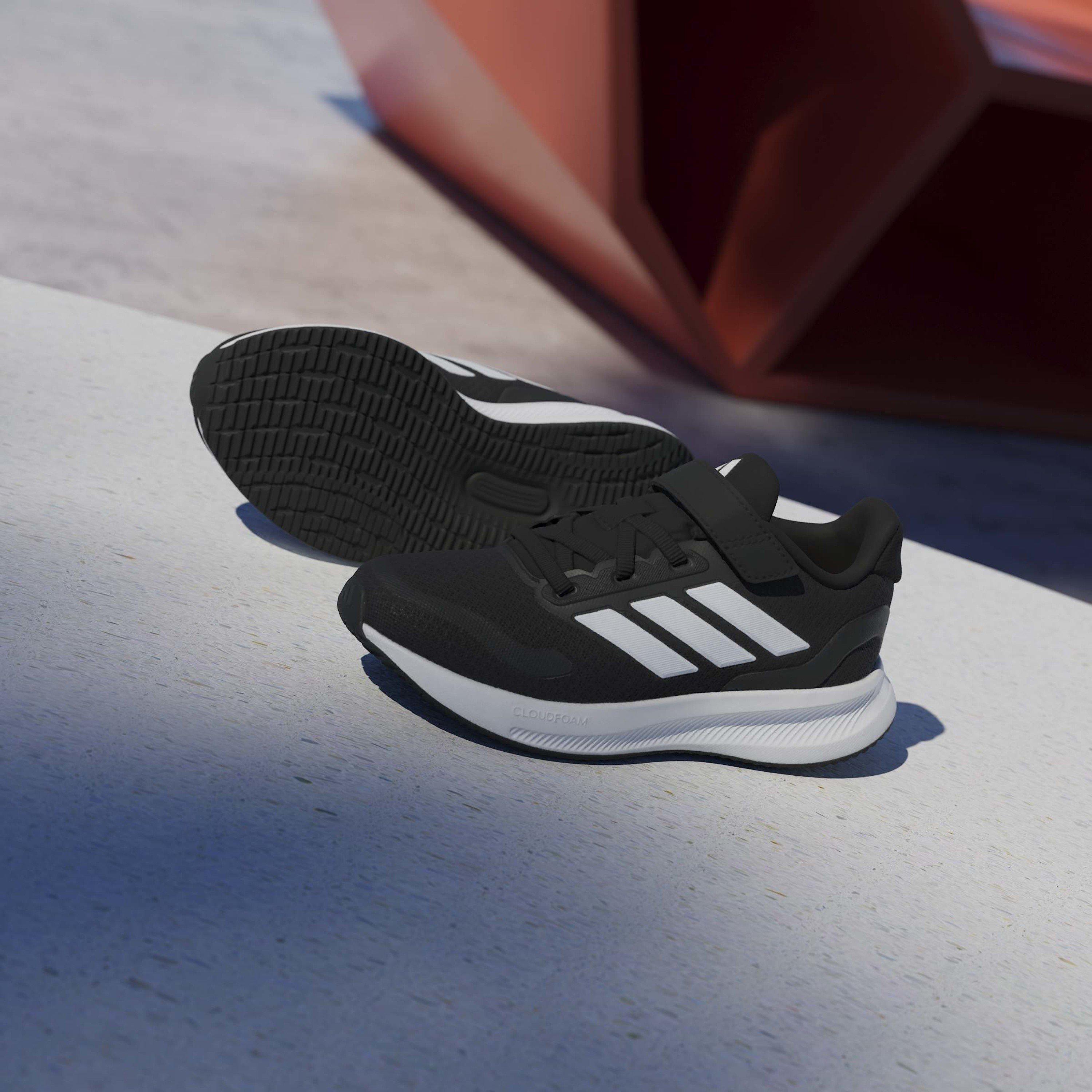 Sort/Hvid - adidas - Runfalcon 5 EL Childrens Trainers - 11